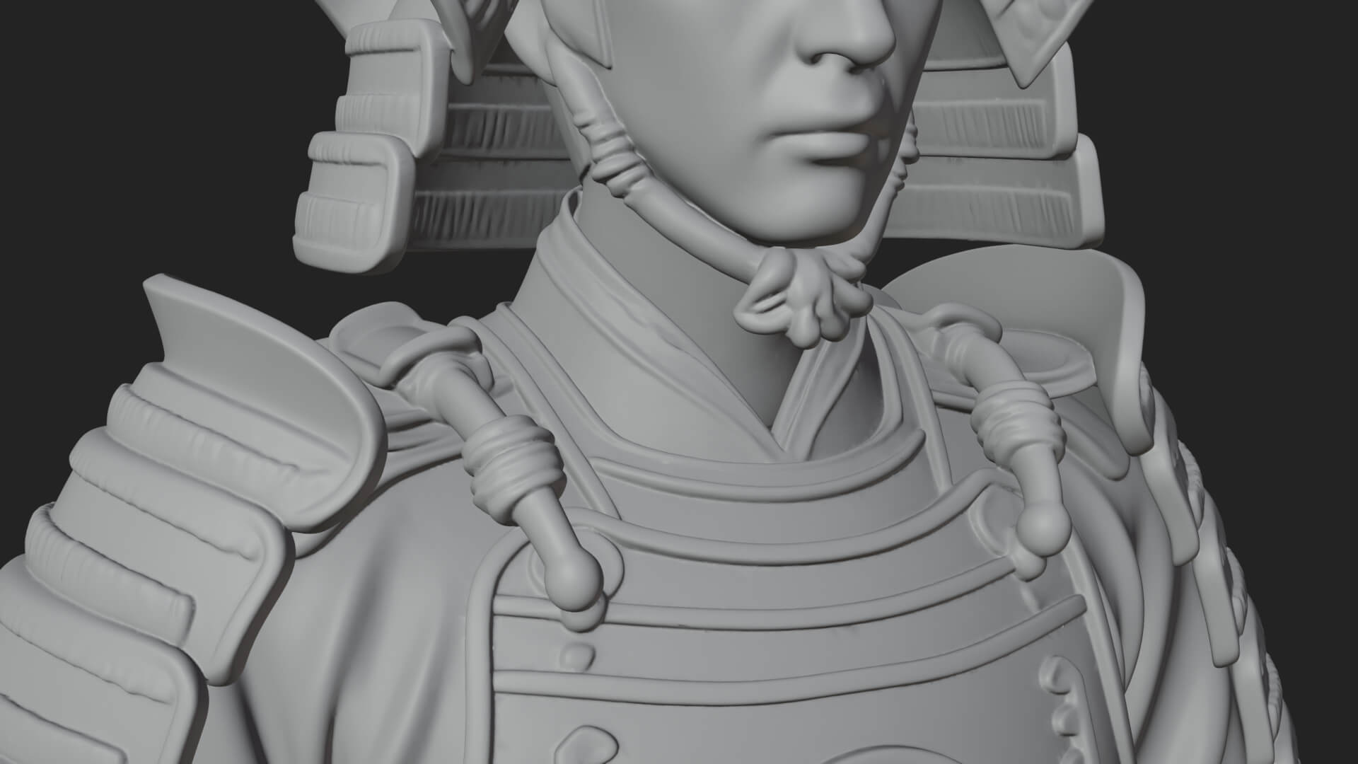 Samurai Armor Display Statue Design 10 3D Print Model 3D Model