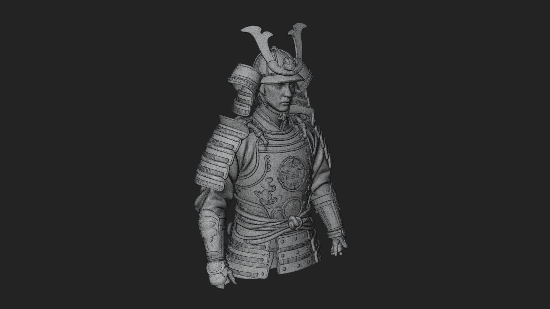 Samurai Armor Display Statue Design 10 3D Print Model 3D Model