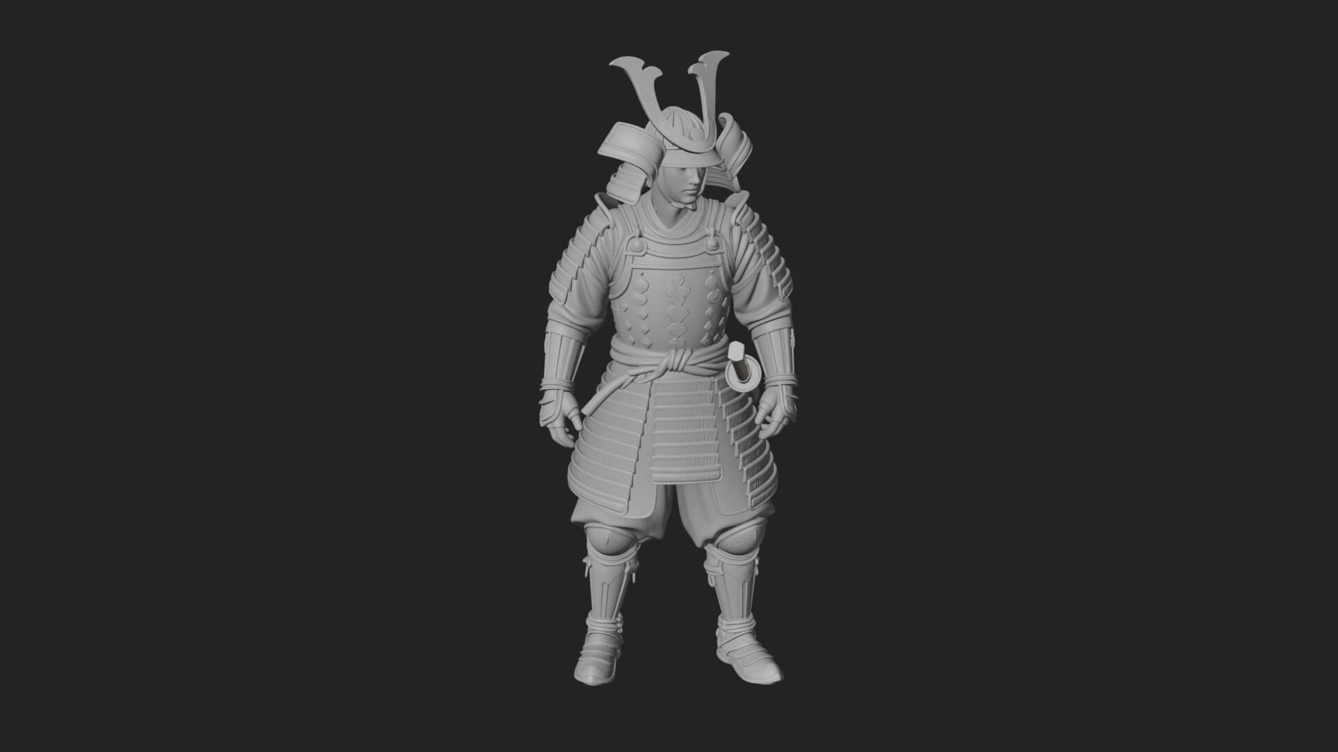 Samurai Armor Display Statue Design 11 3D Print Model 3D Model