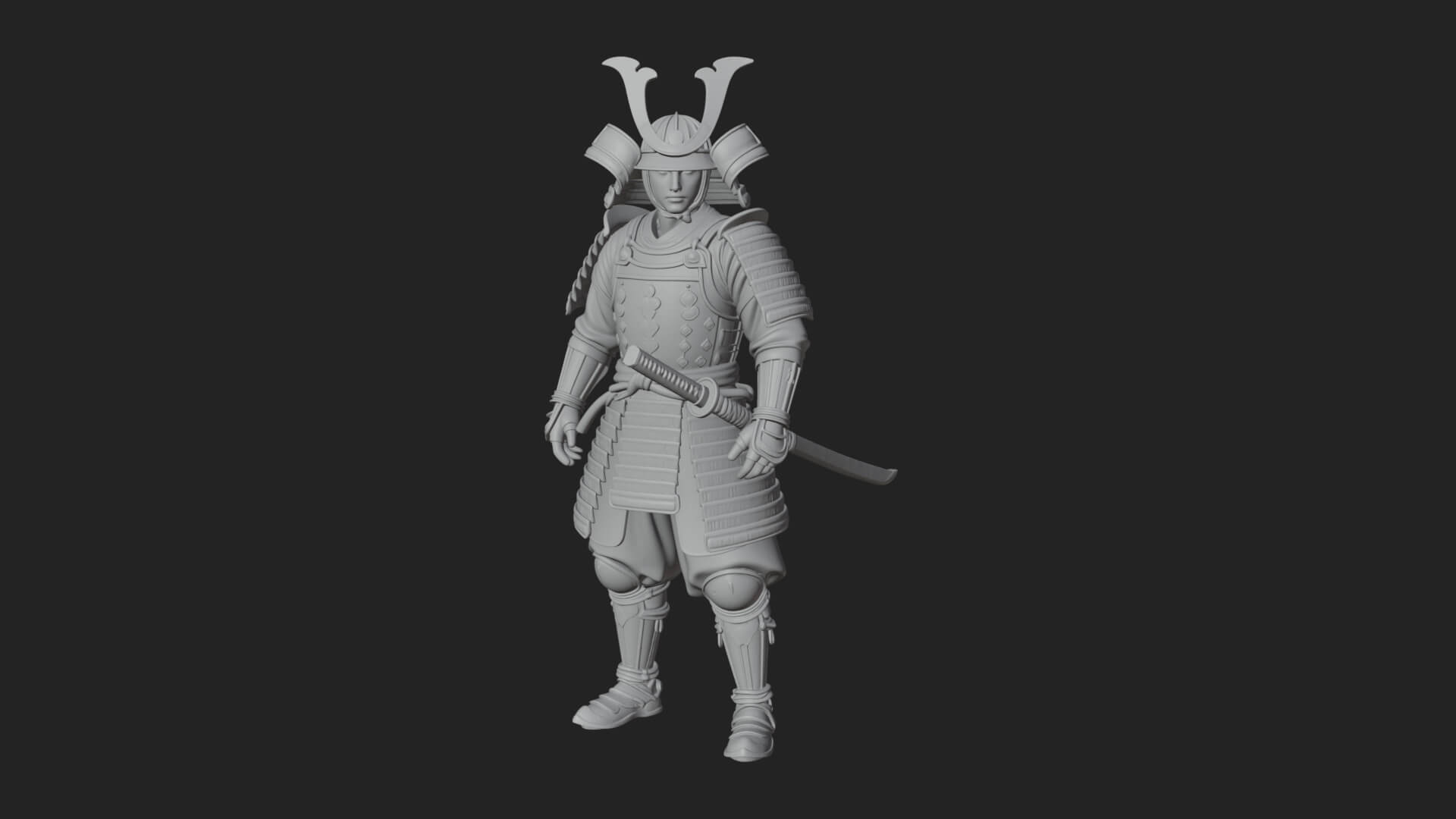 Samurai Armor Display Statue Design 11 3D Print Model 3D Model