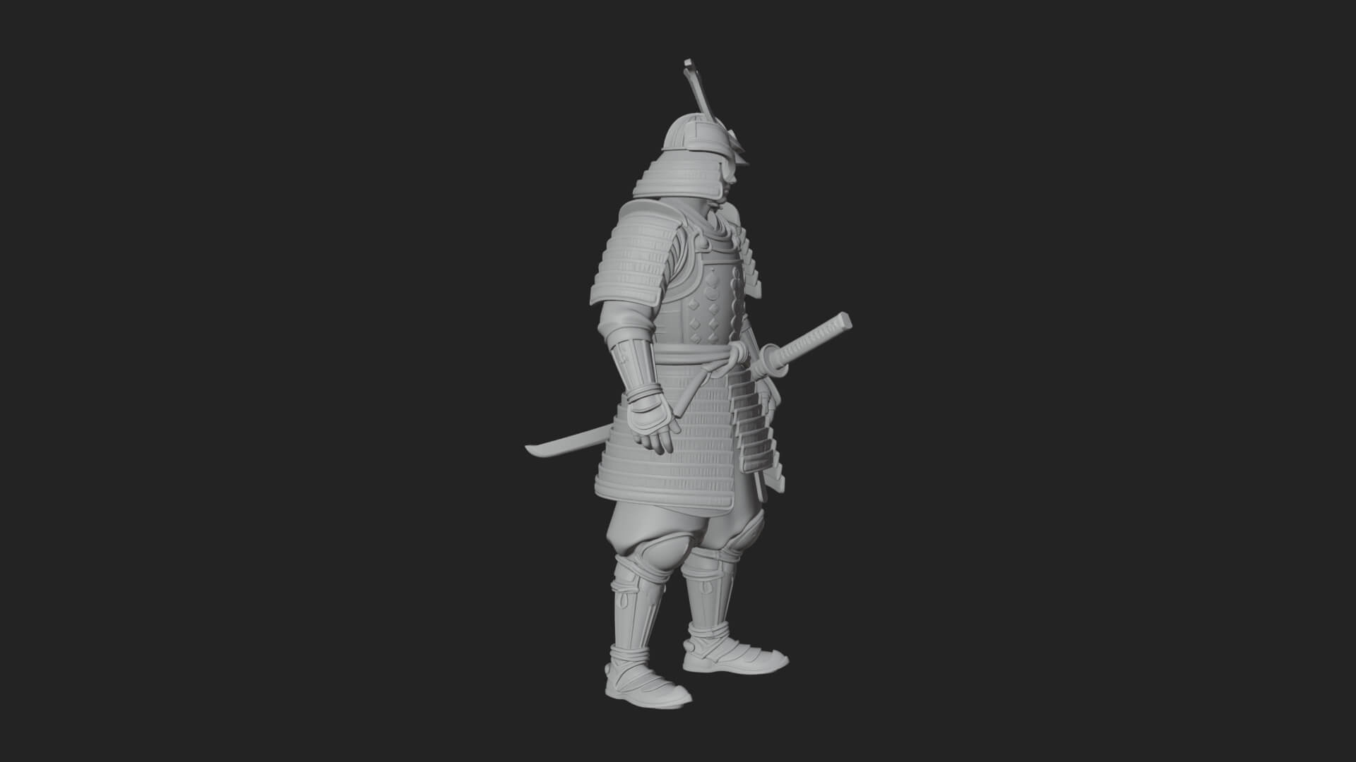 Samurai Armor Display Statue Design 11 3D Print Model 3D Model