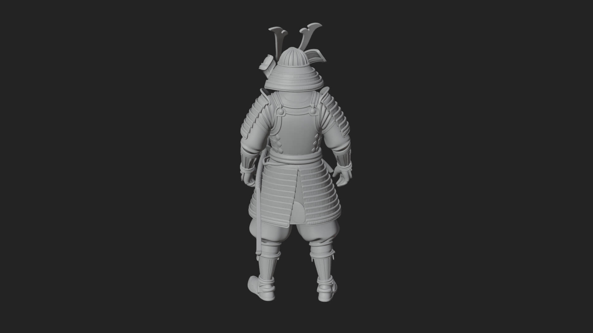 Samurai Armor Display Statue Design 11 3D Print Model 3D Model