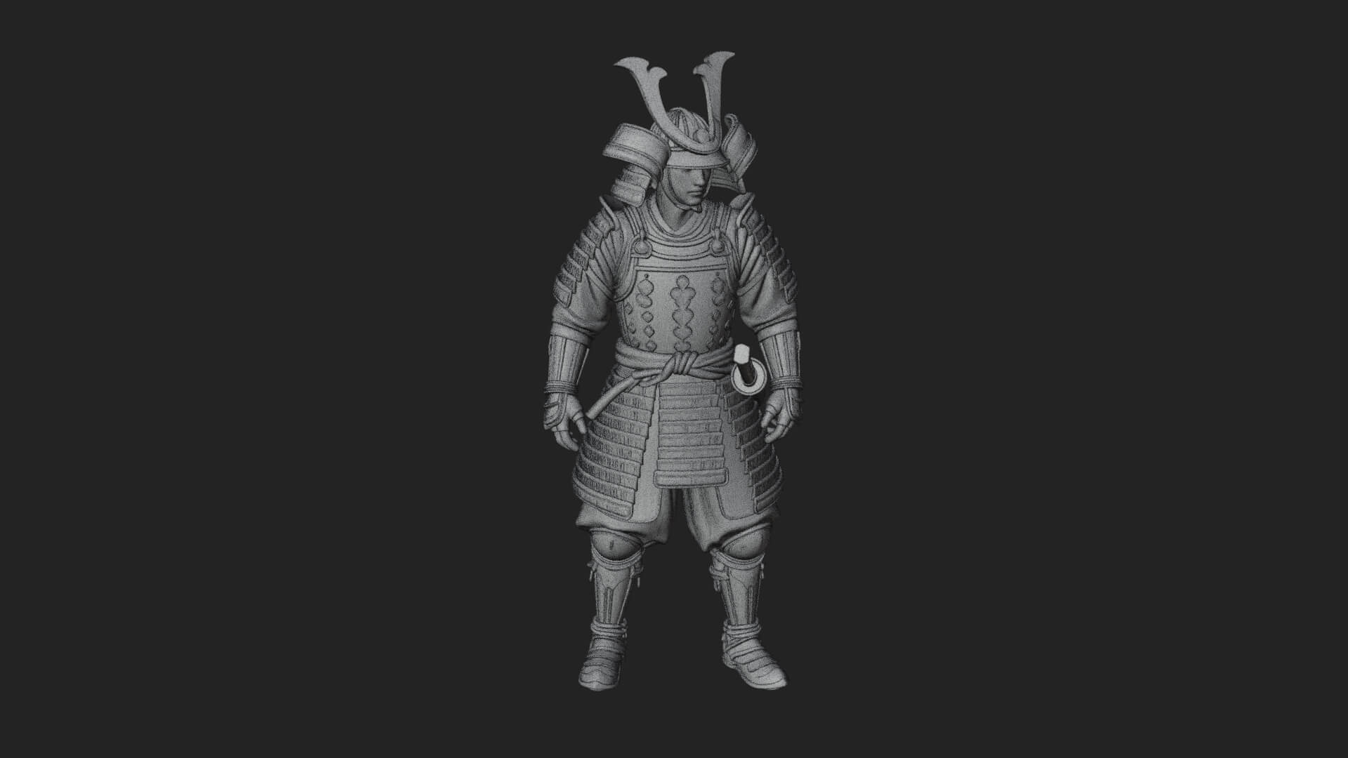 Samurai Armor Display Statue Design 11 3D Print Model 3D Model