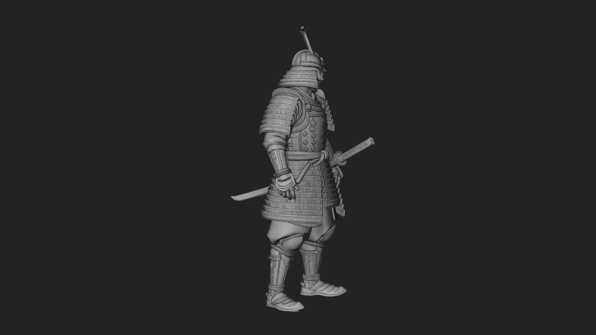 Samurai Armor Display Statue Design 11 3D Print Model 3D Model