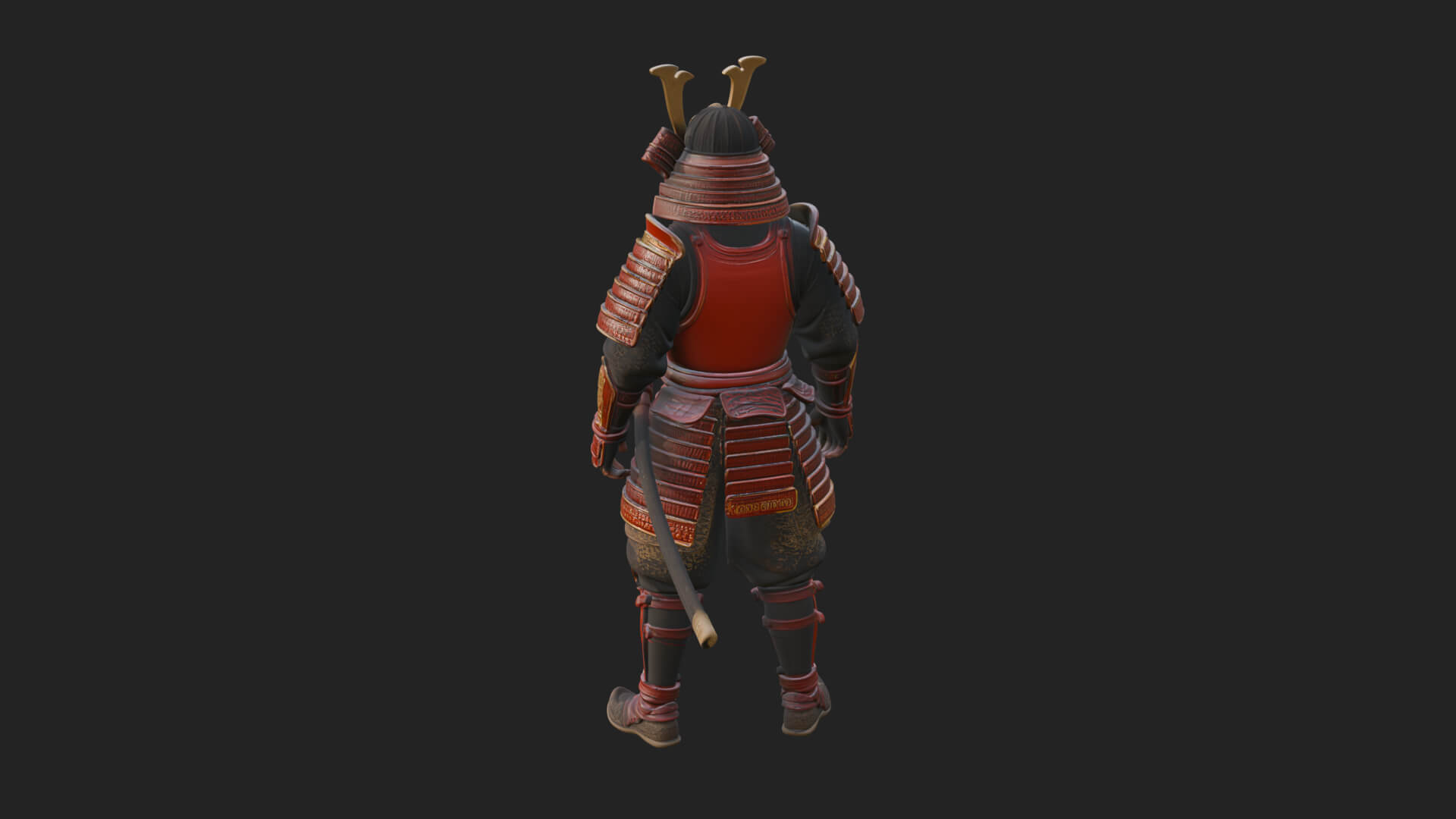 Samurai Armor Display Statue Design 12 3D Print Model 3D Model
