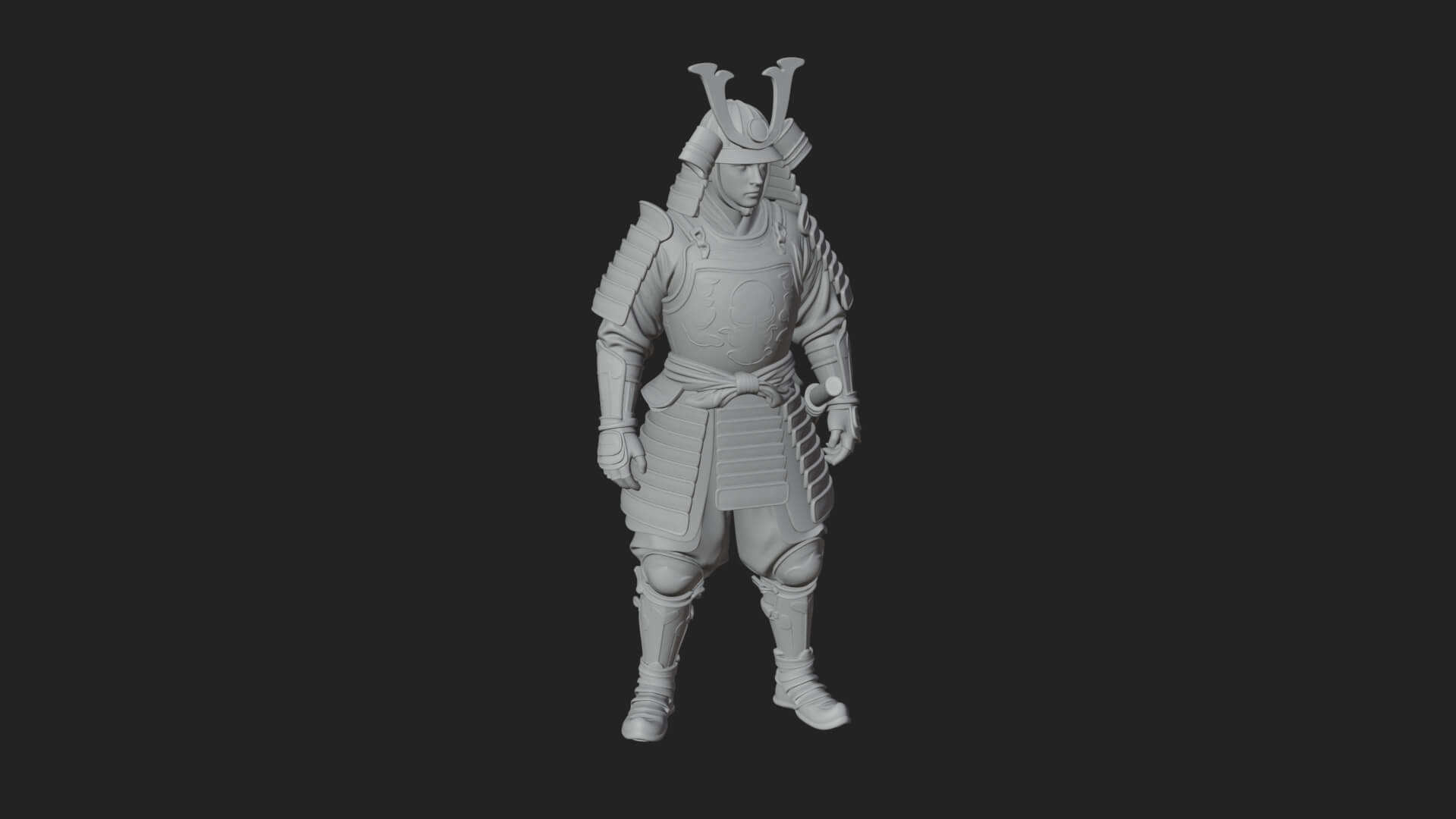 Samurai Armor Display Statue Design 12 3D Print Model 3D Model