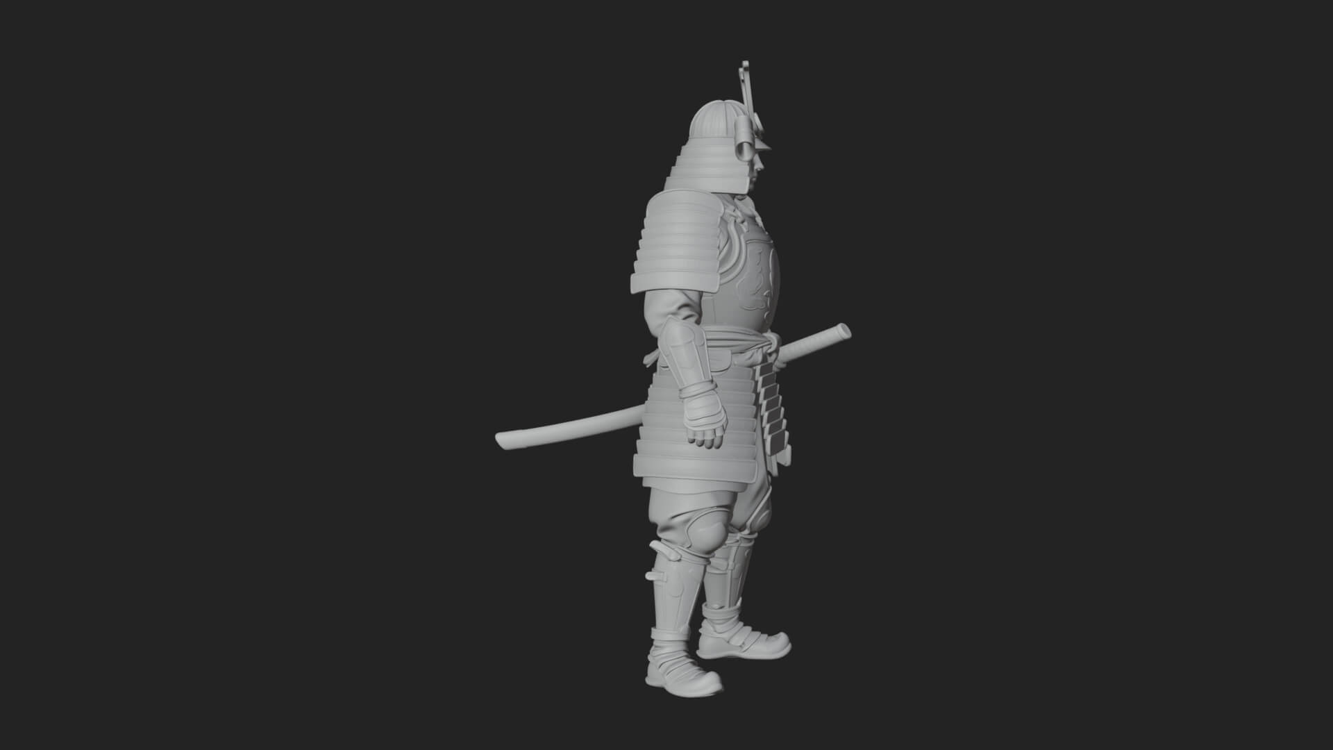 Samurai Armor Display Statue Design 12 3D Print Model 3D Model