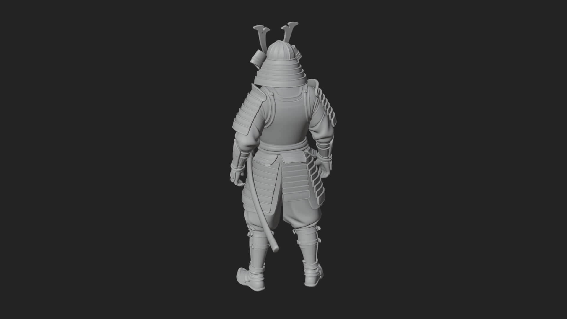 Samurai Armor Display Statue Design 12 3D Print Model 3D Model