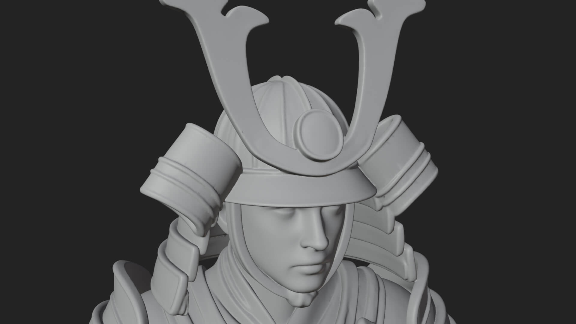 Samurai Armor Display Statue Design 12 3D Print Model 3D Model