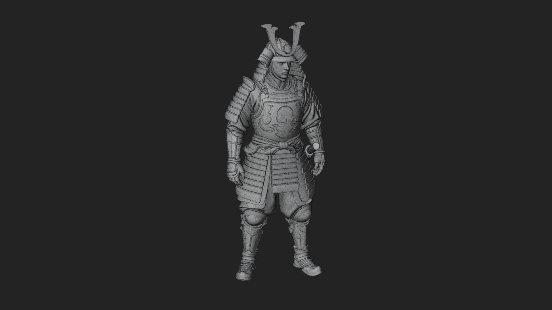 Samurai Armor Display Statue Design 12 3D Print Model 3D Model