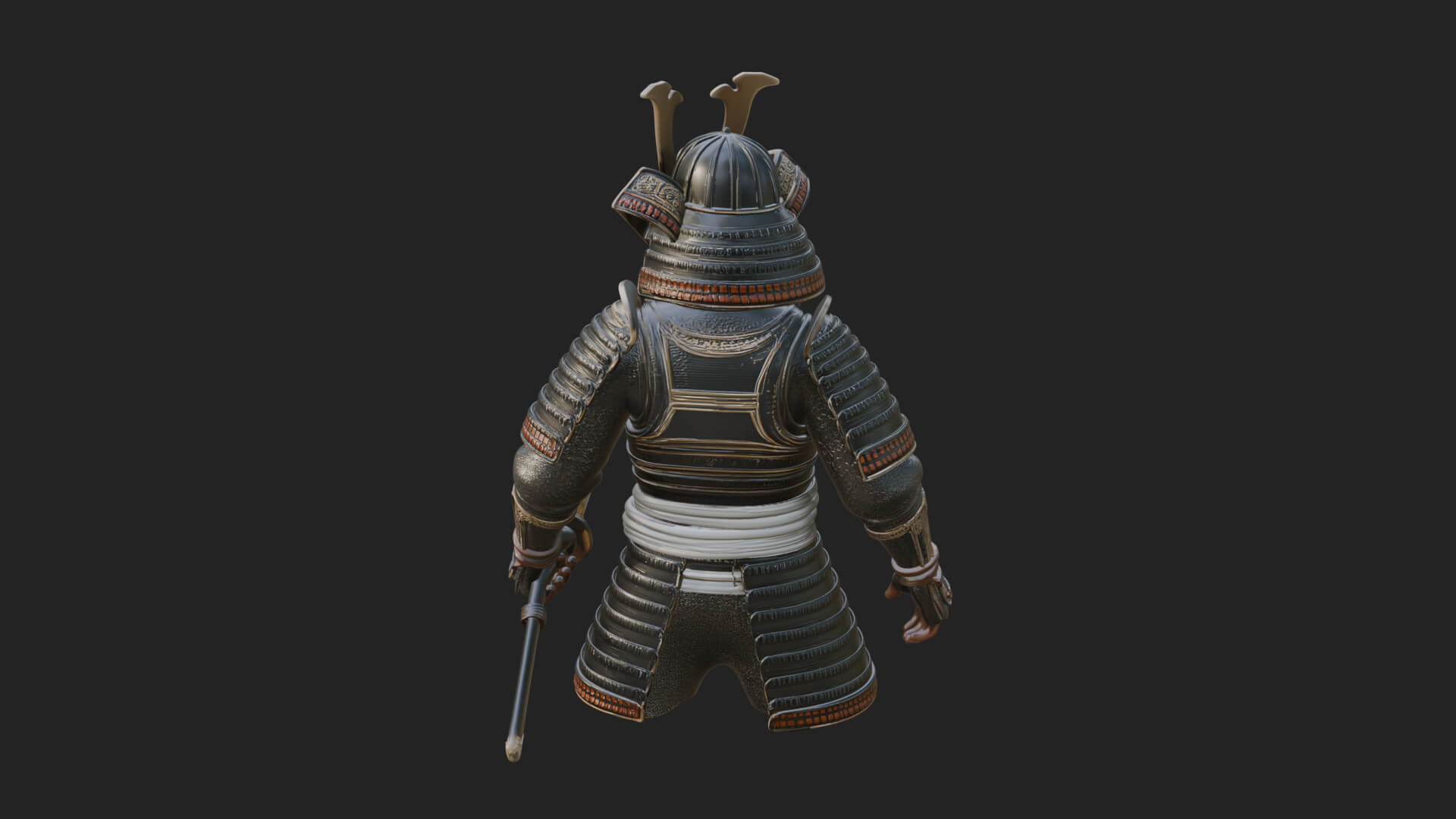 Samurai Armor Display Statue Design 13 3d Print Model 3D Model