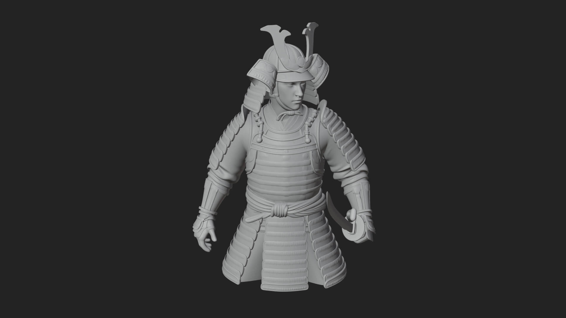 Samurai Armor Display Statue Design 13 3d Print Model 3D Model
