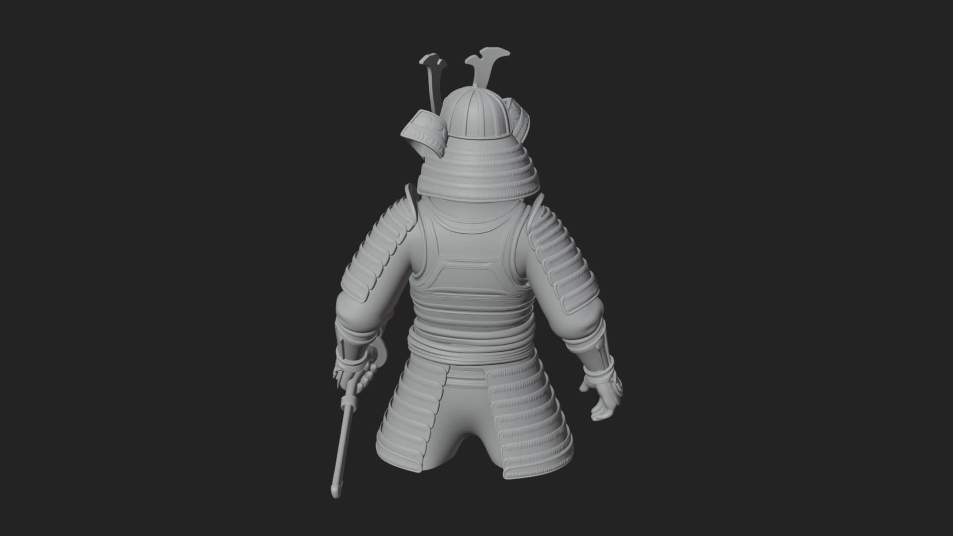 Samurai Armor Display Statue Design 13 3d Print Model 3D Model