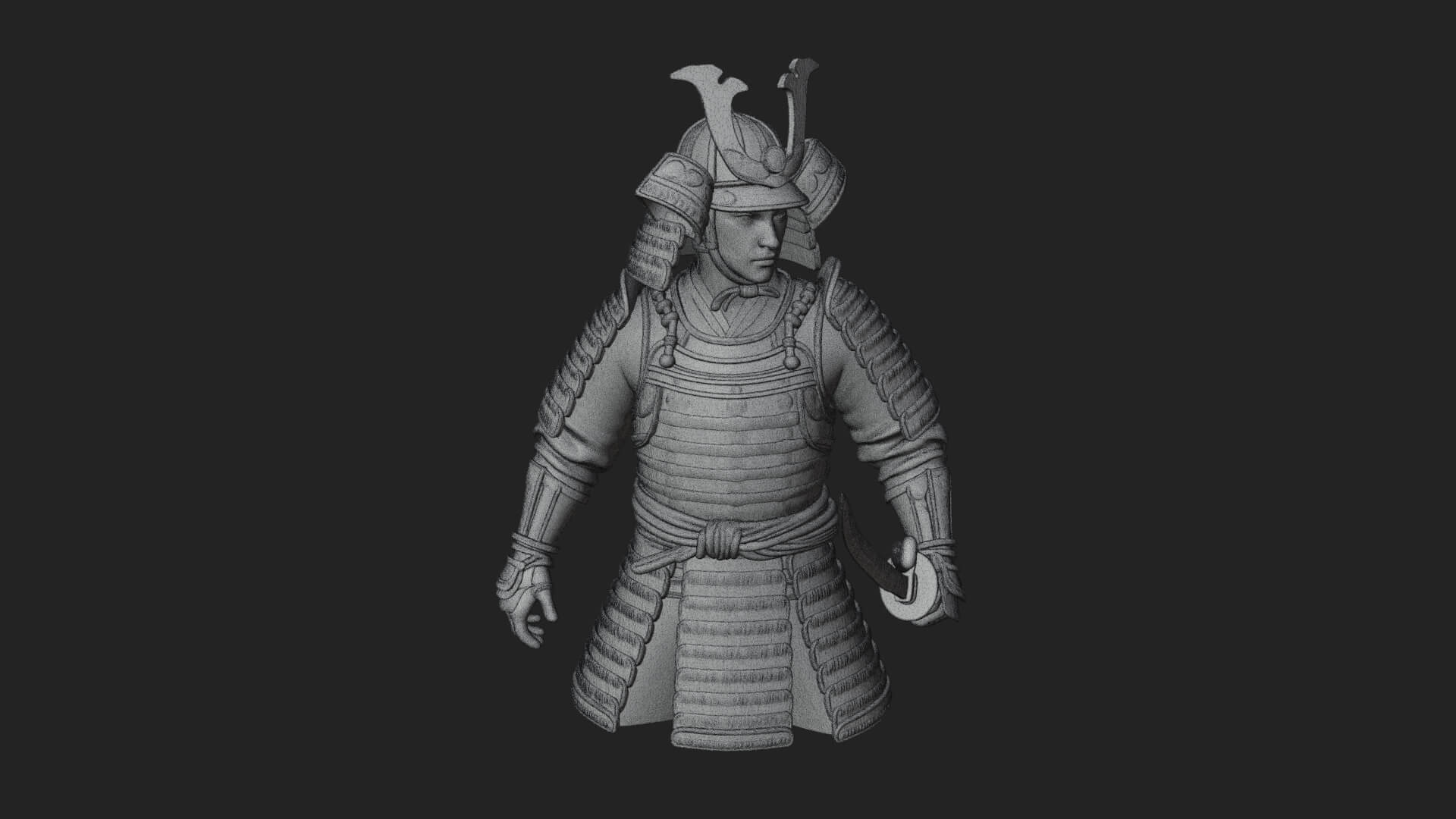 Samurai Armor Display Statue Design 13 3d Print Model 3D Model