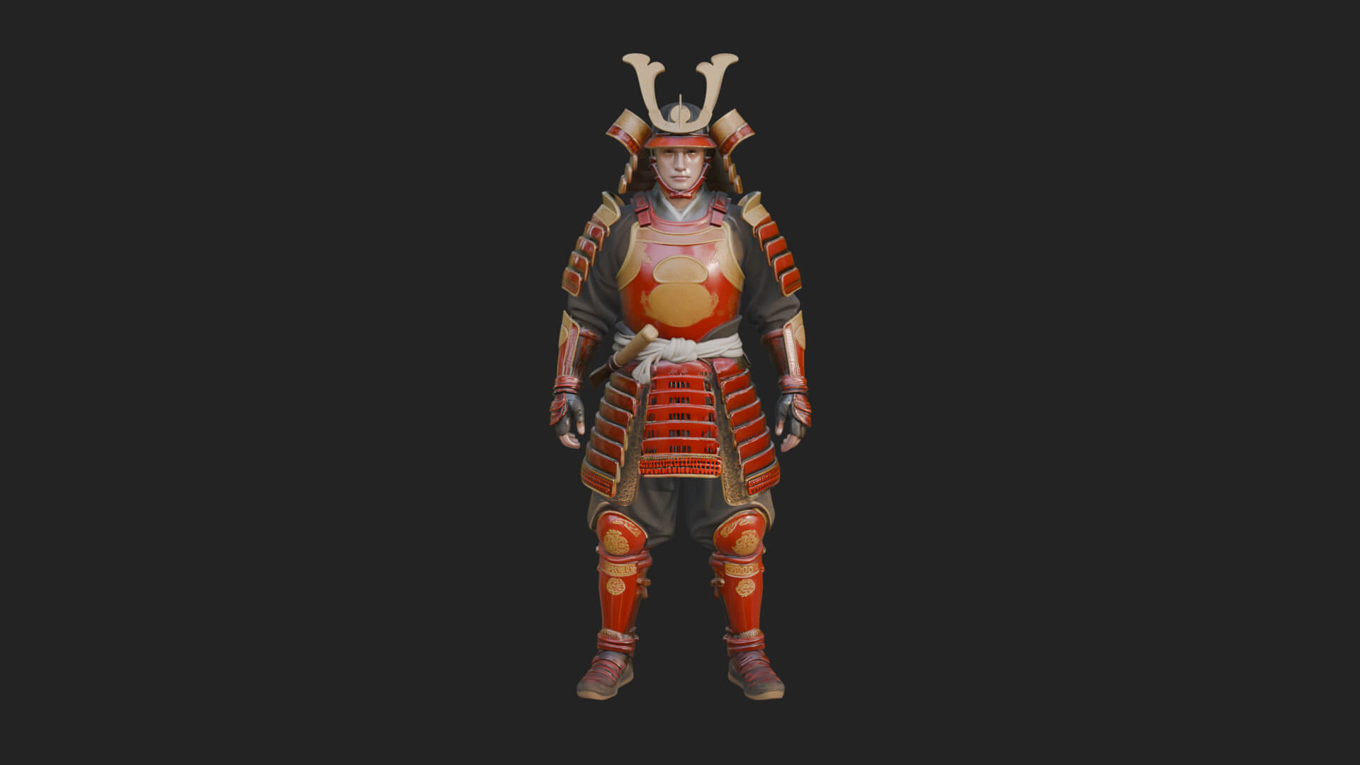Samurai Armor Display Statue Design 14 3D Print Model 3D Model