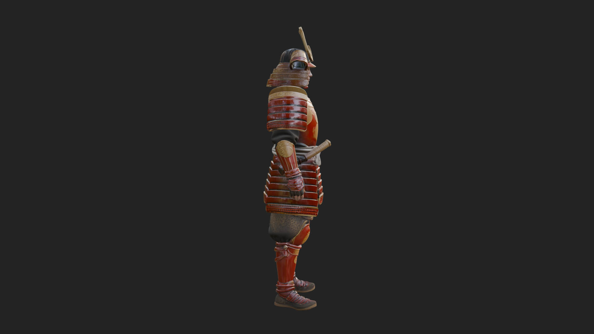 Samurai Armor Display Statue Design 14 3D Print Model 3D Model