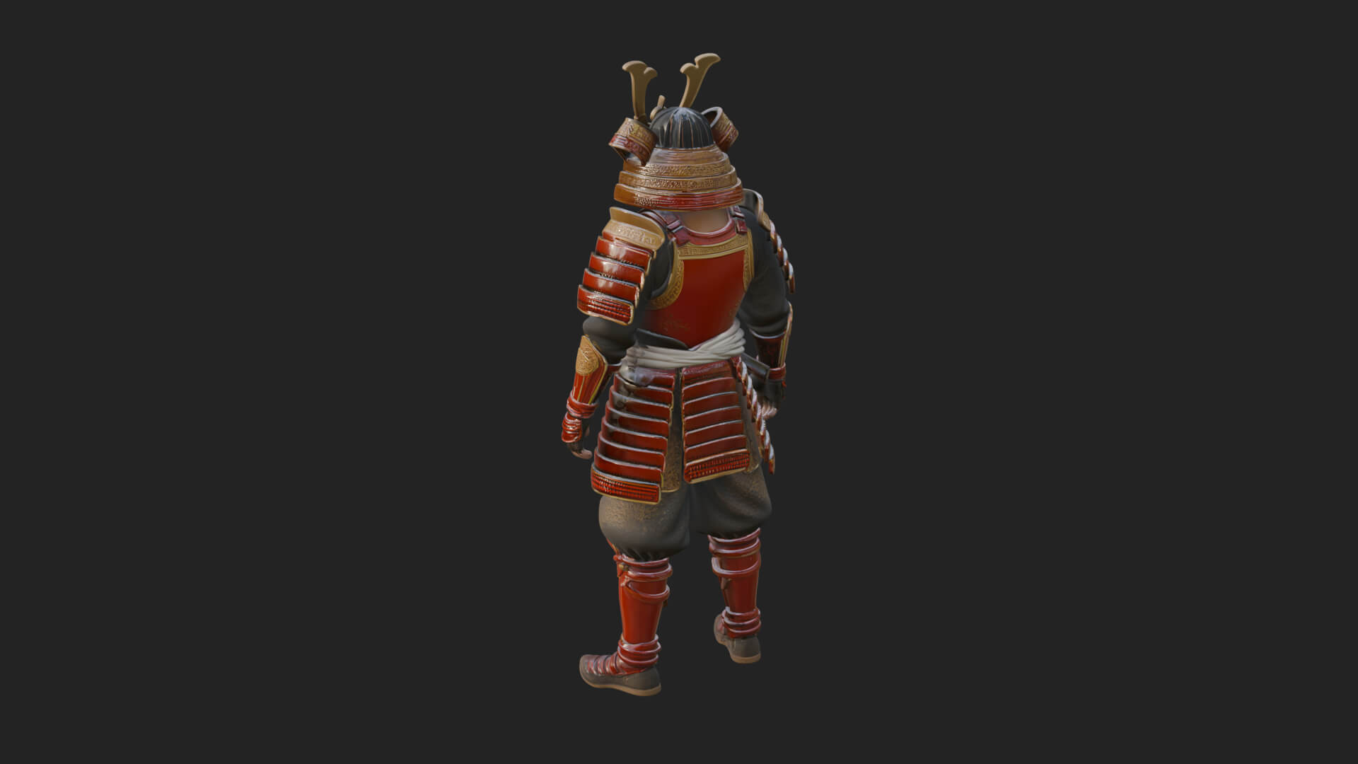 Samurai Armor Display Statue Design 14 3D Print Model 3D Model