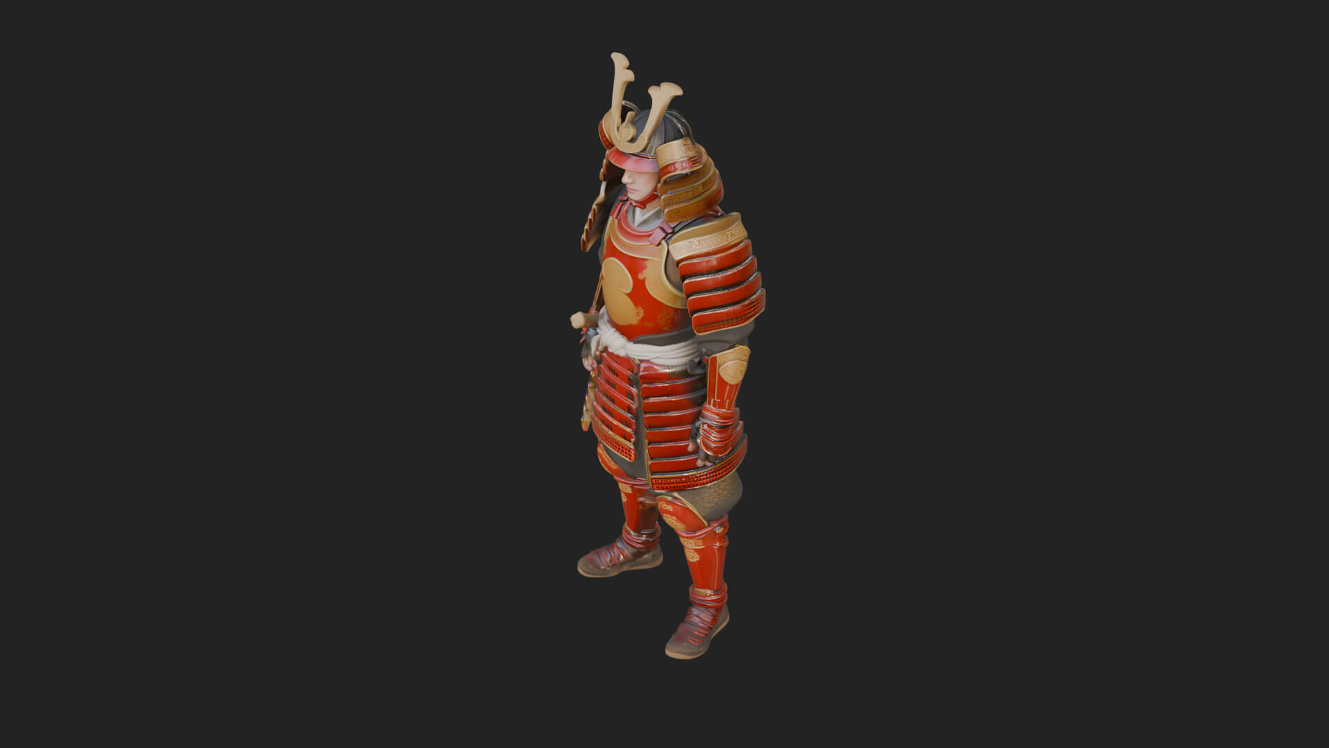 Samurai Armor Display Statue Design 14 3D Print Model 3D Model