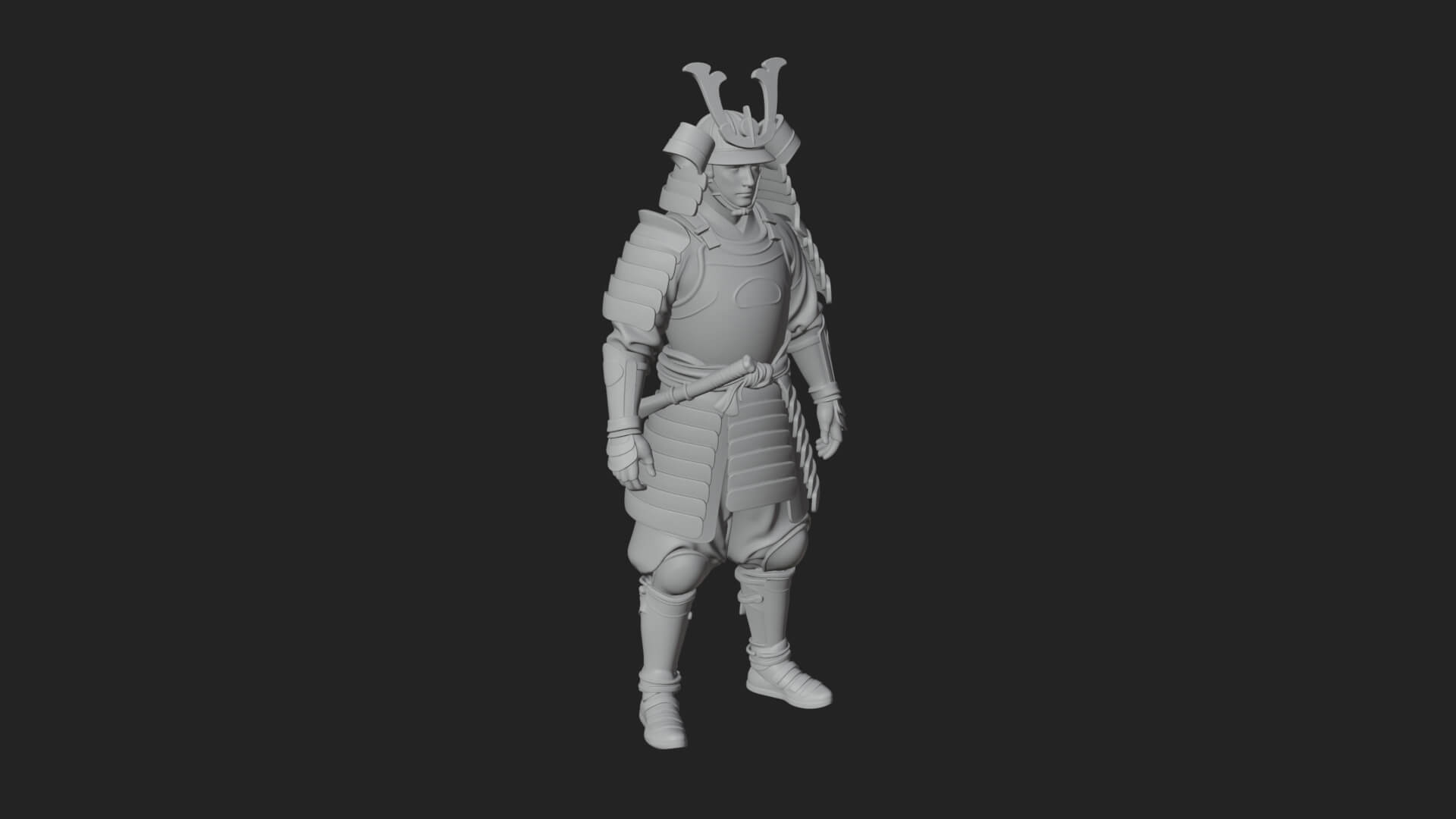 Samurai Armor Display Statue Design 14 3D Print Model 3D Model