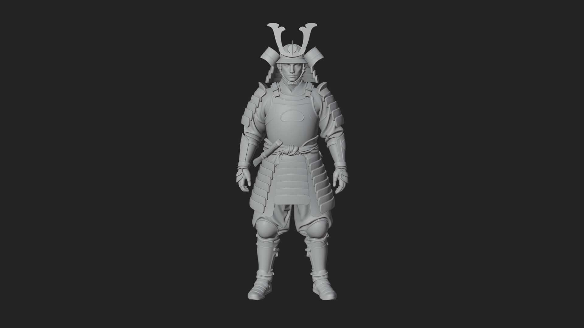 Samurai Armor Display Statue Design 14 3D Print Model 3D Model