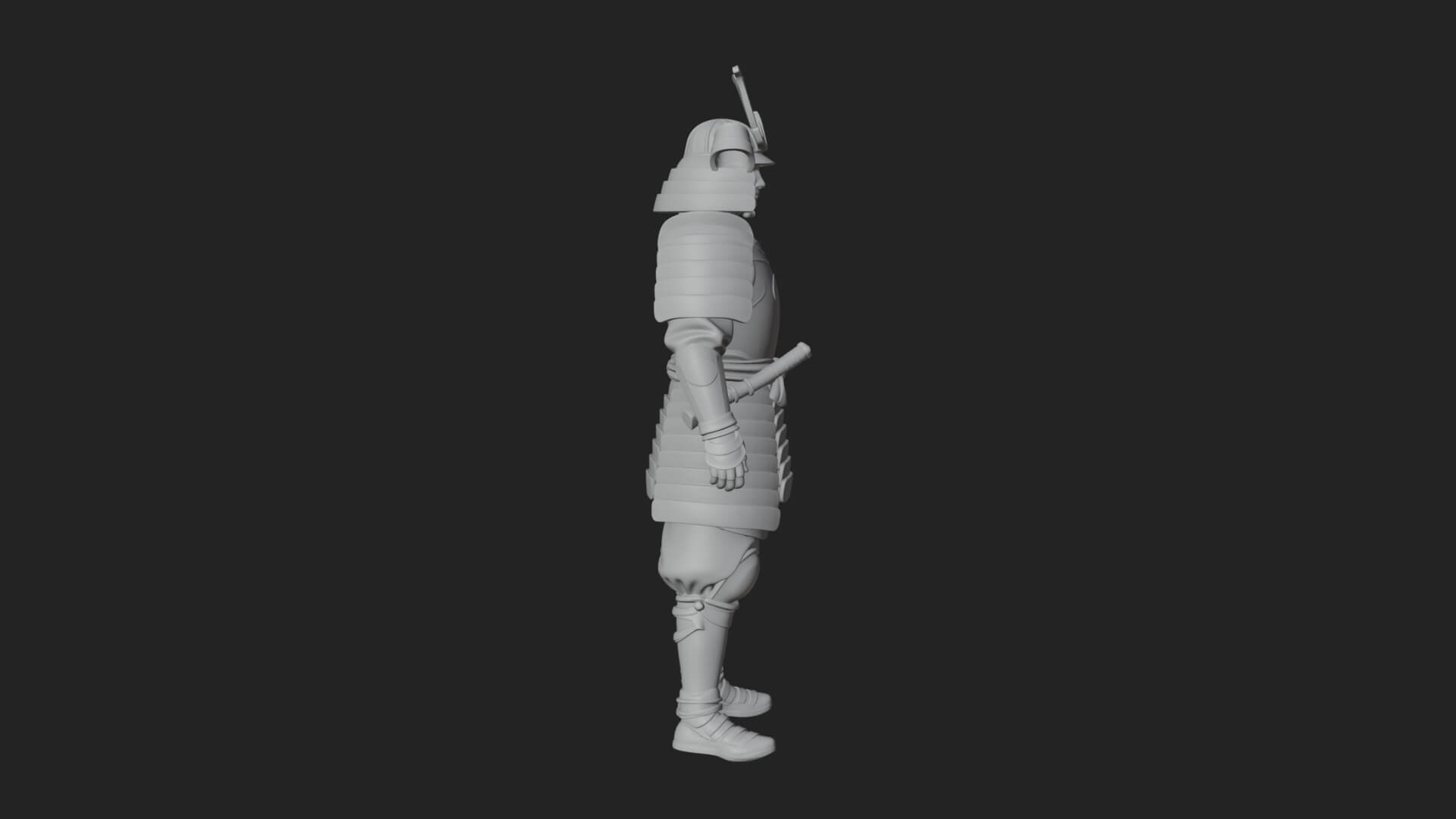 Samurai Armor Display Statue Design 14 3D Print Model 3D Model