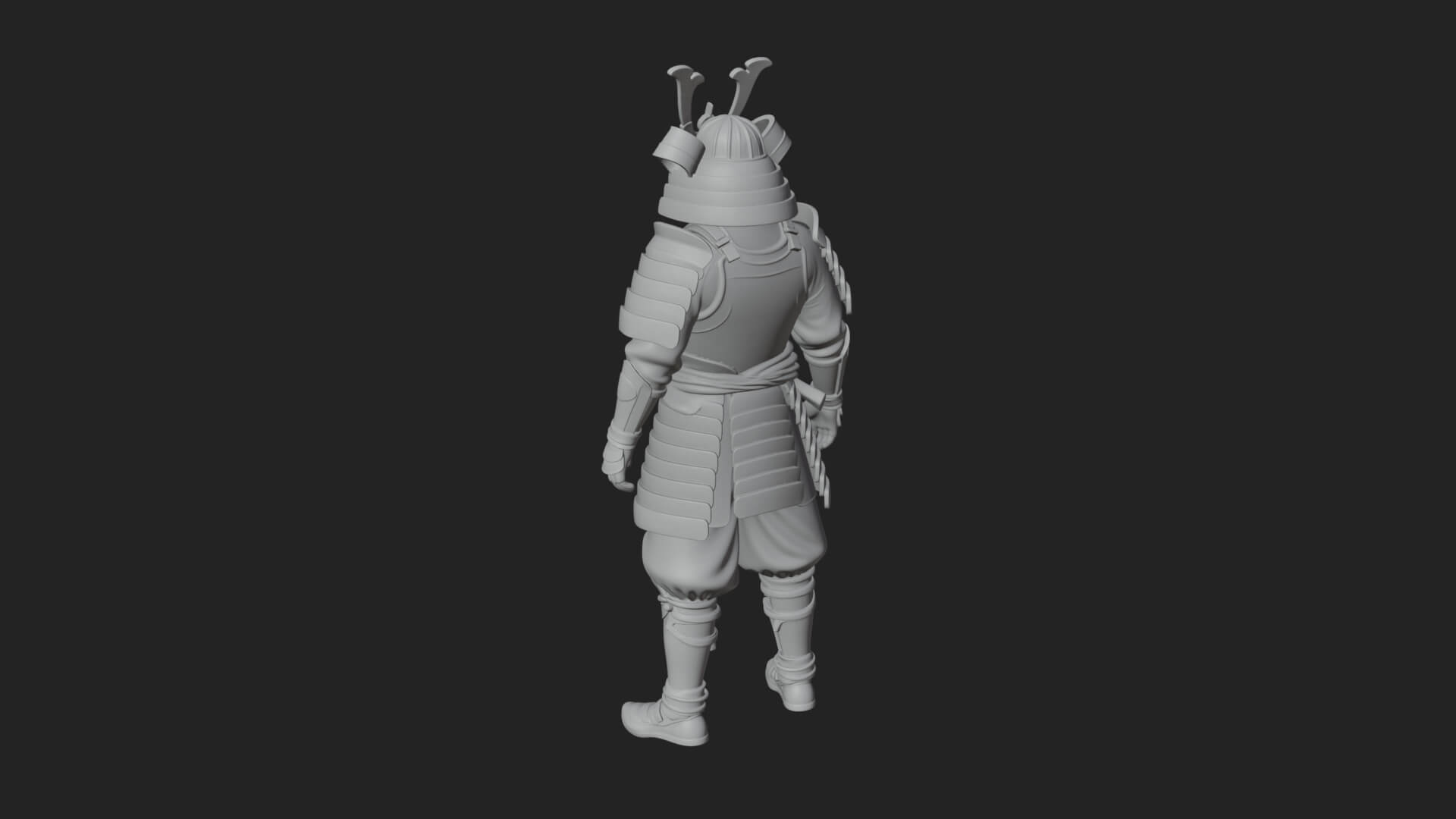 Samurai Armor Display Statue Design 14 3D Print Model 3D Model