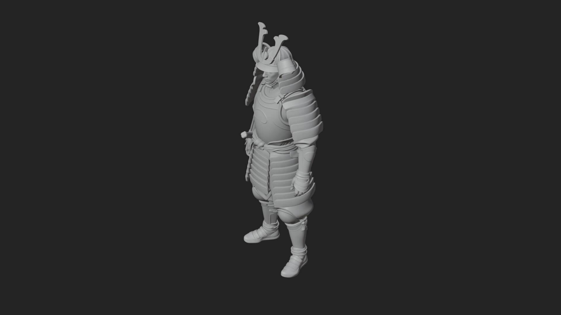 Samurai Armor Display Statue Design 14 3D Print Model 3D Model