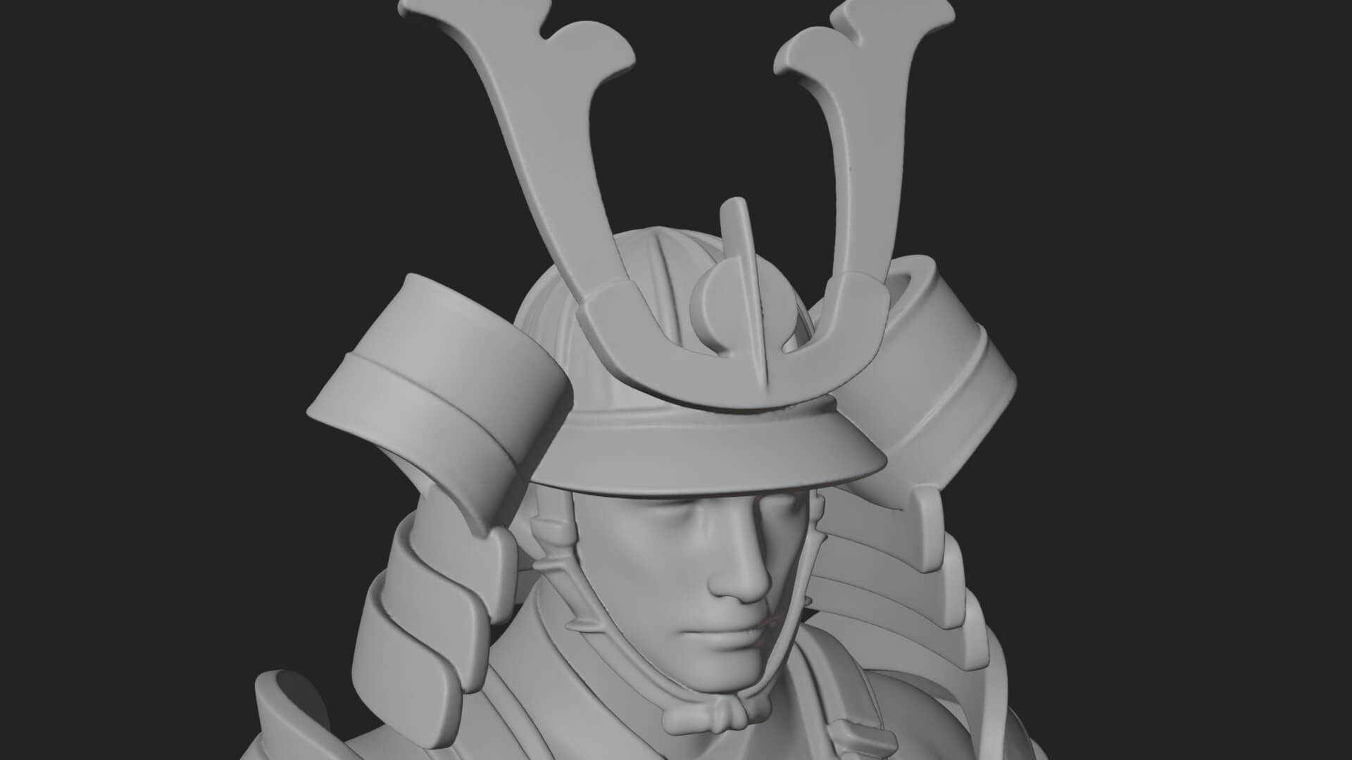 Samurai Armor Display Statue Design 14 3D Print Model 3D Model