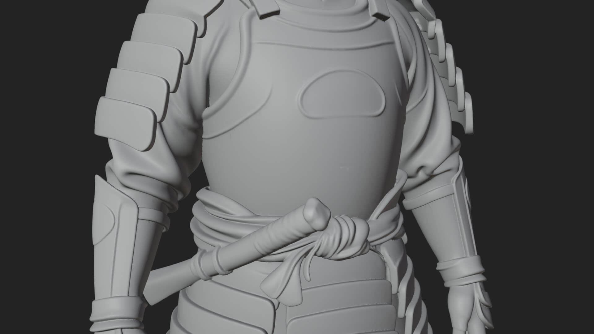 Samurai Armor Display Statue Design 14 3D Print Model 3D Model