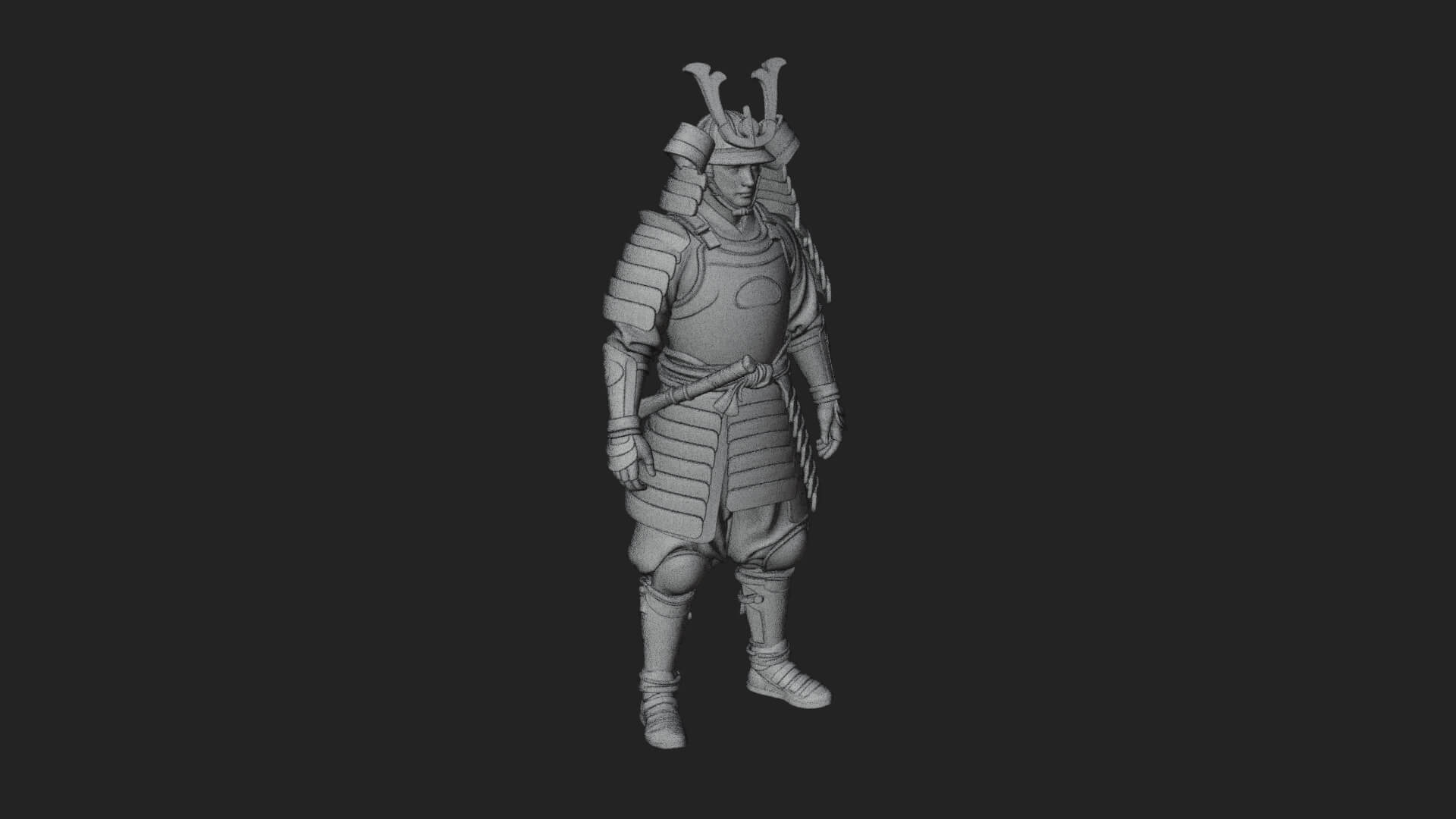 Samurai Armor Display Statue Design 14 3D Print Model 3D Model