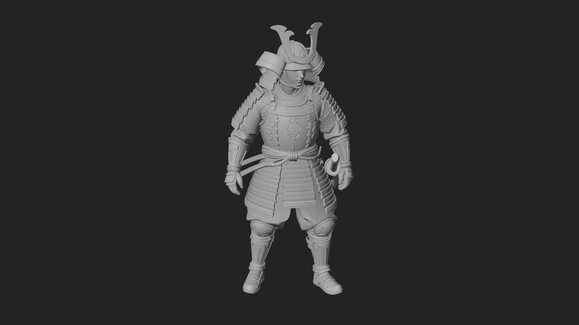 Samurai Armor Display Statue Design 15 3D Print Model 3D Model