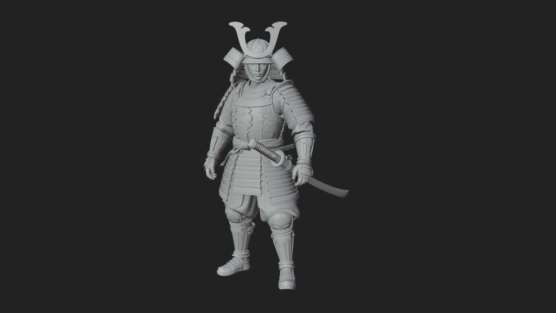 Samurai Armor Display Statue Design 15 3D Print Model 3D Model