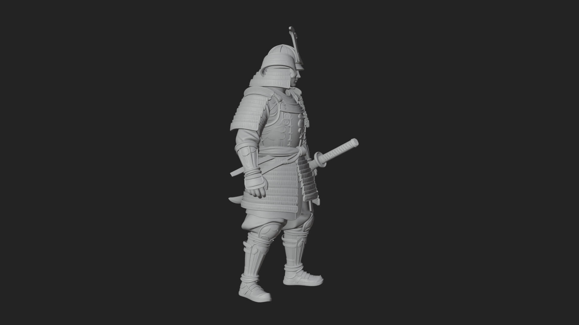 Samurai Armor Display Statue Design 15 3D Print Model 3D Model