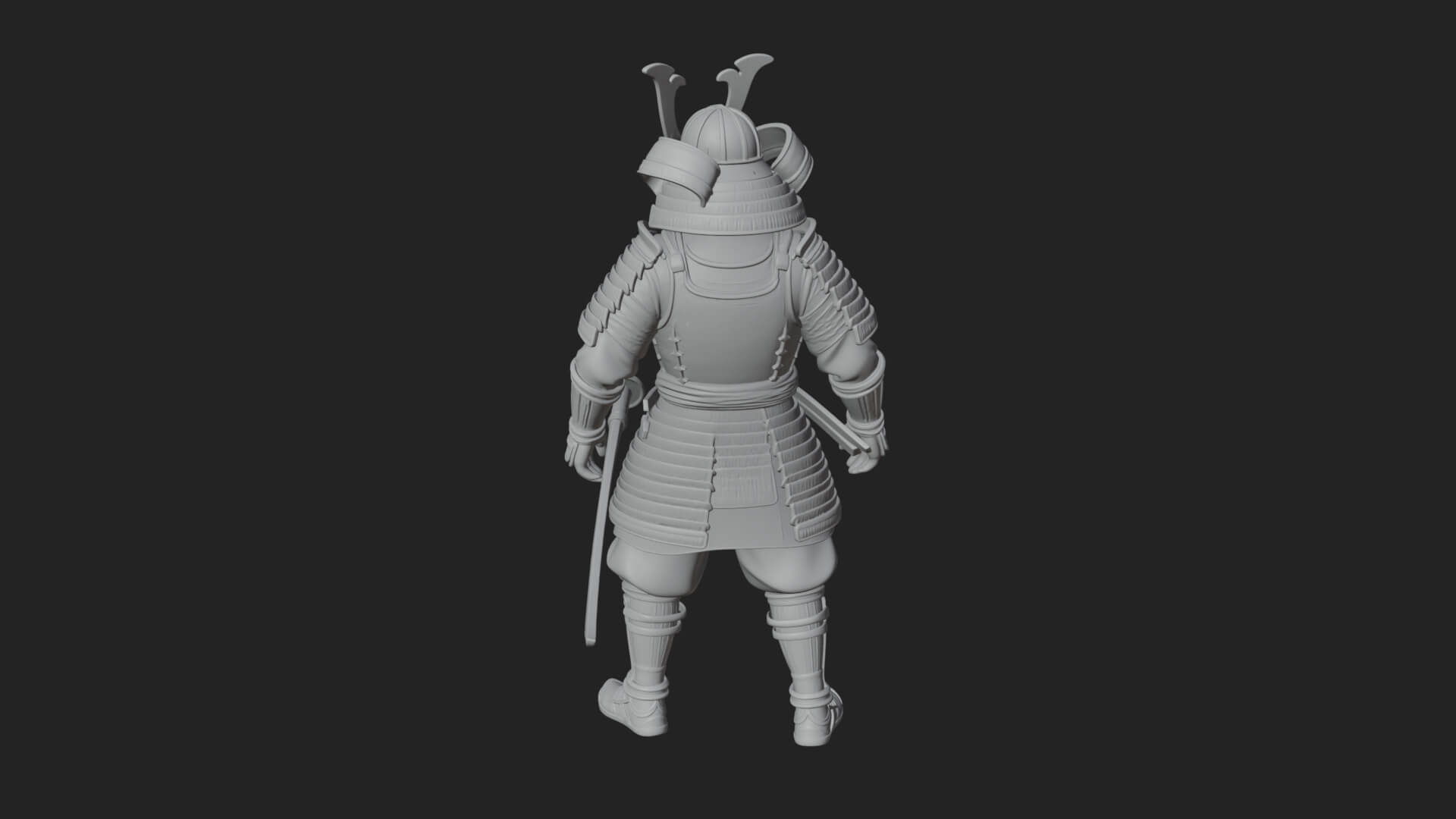 Samurai Armor Display Statue Design 15 3D Print Model 3D Model