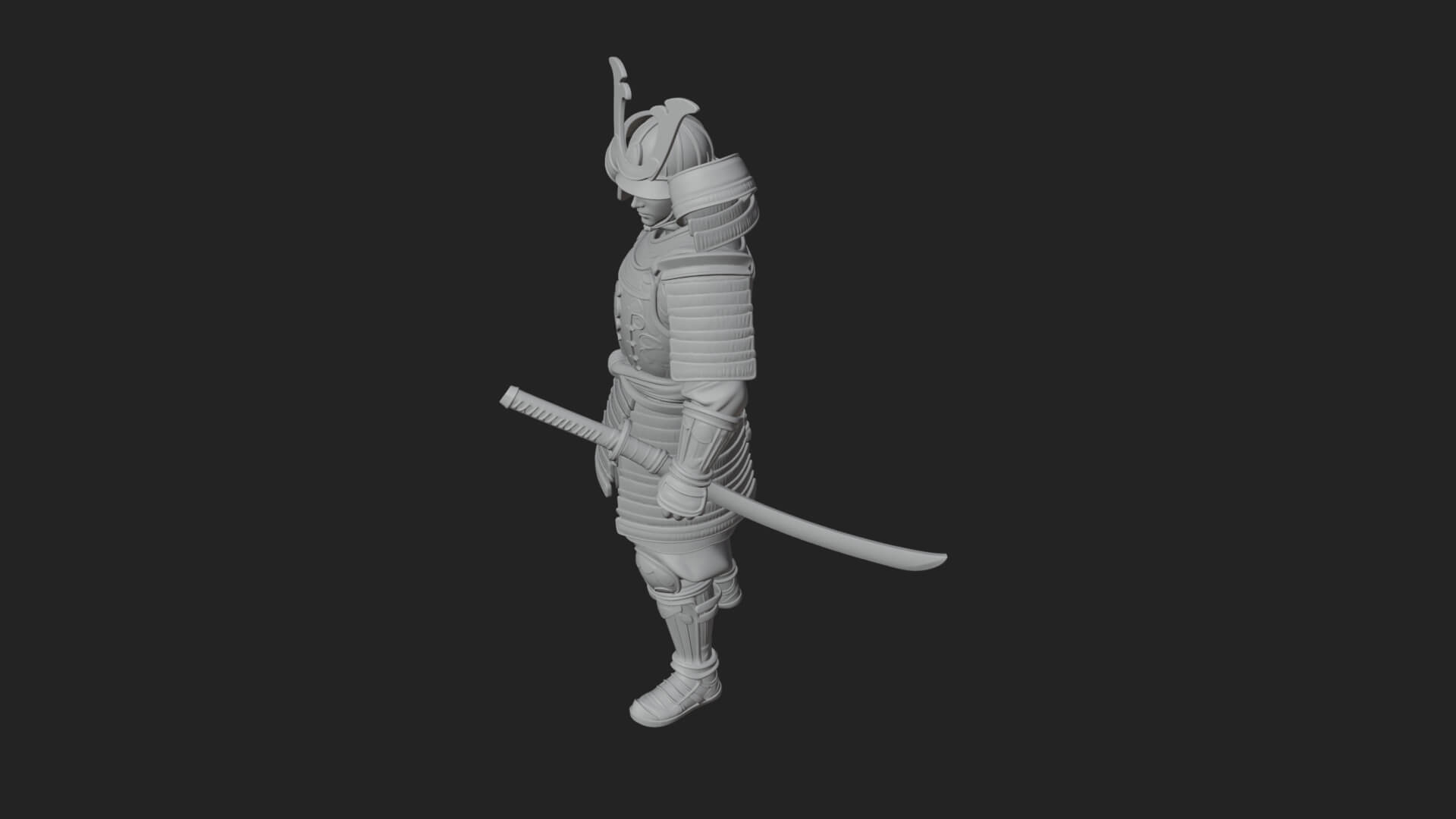 Samurai Armor Display Statue Design 15 3D Print Model 3D Model