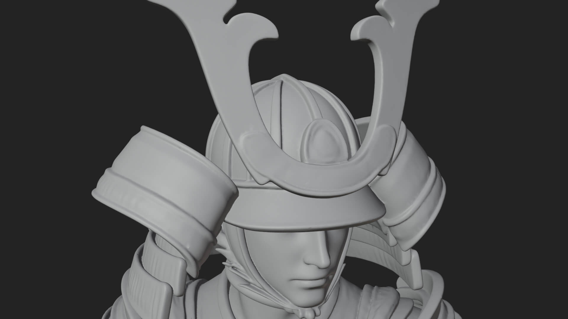 Samurai Armor Display Statue Design 15 3D Print Model 3D Model