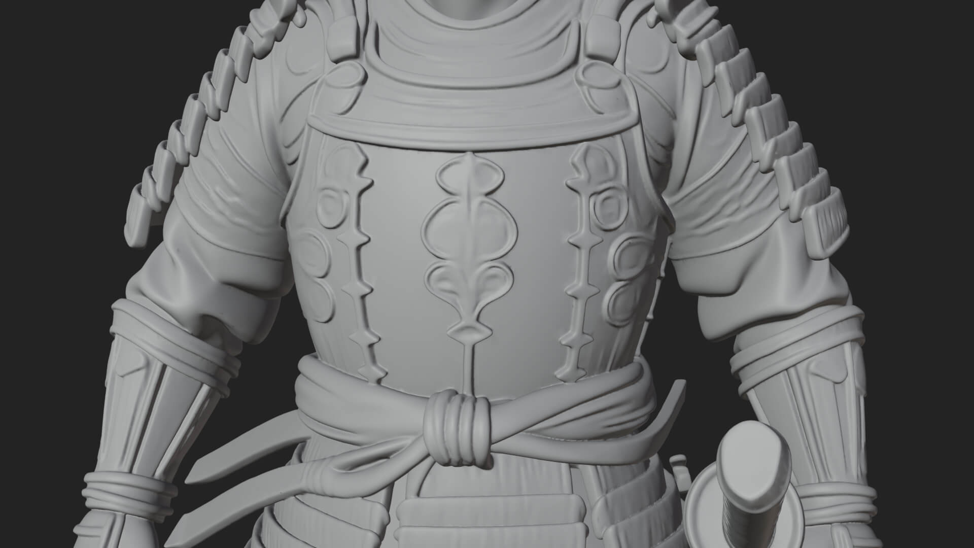Samurai Armor Display Statue Design 15 3D Print Model 3D Model
