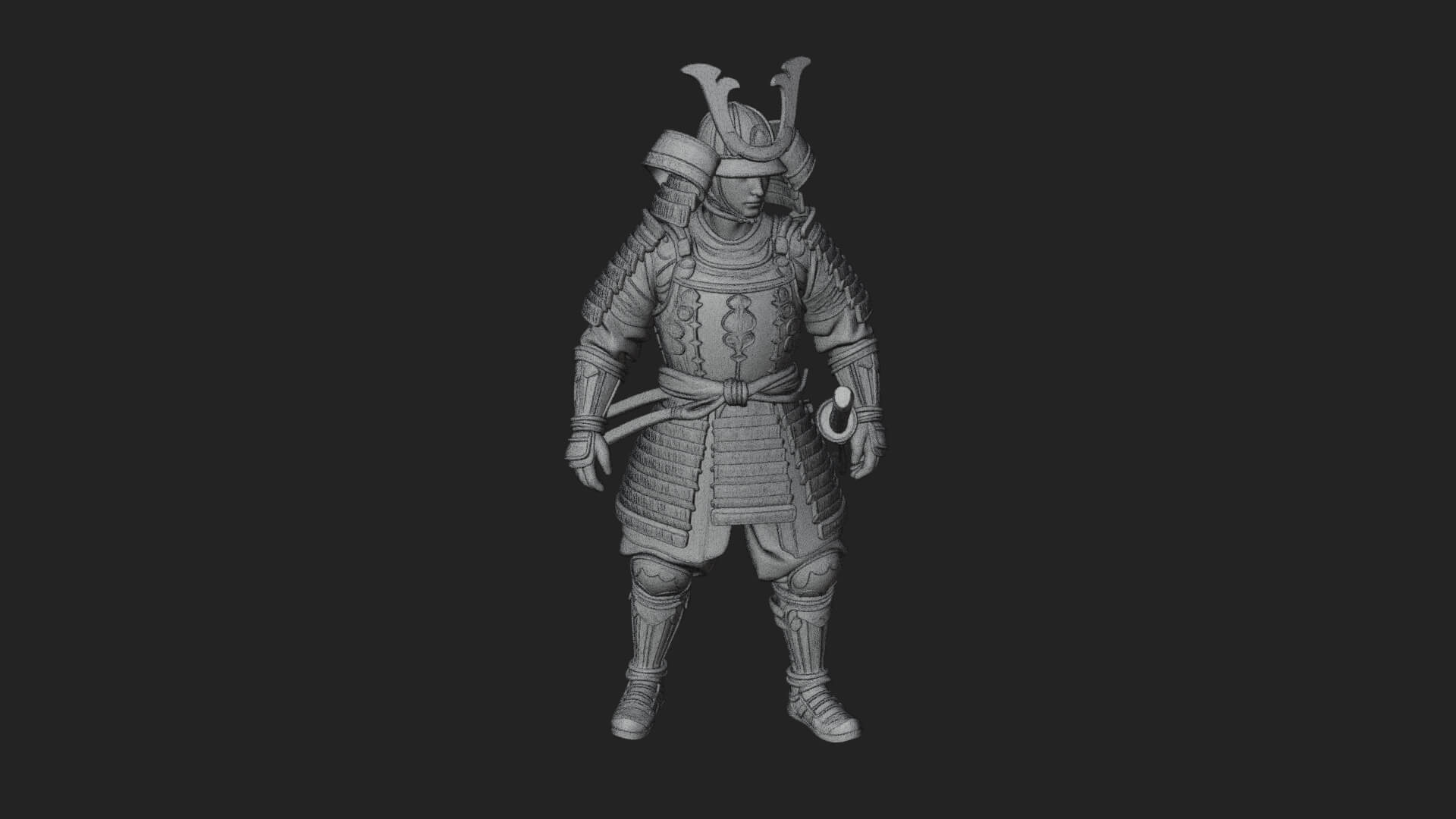 Samurai Armor Display Statue Design 15 3D Print Model 3D Model