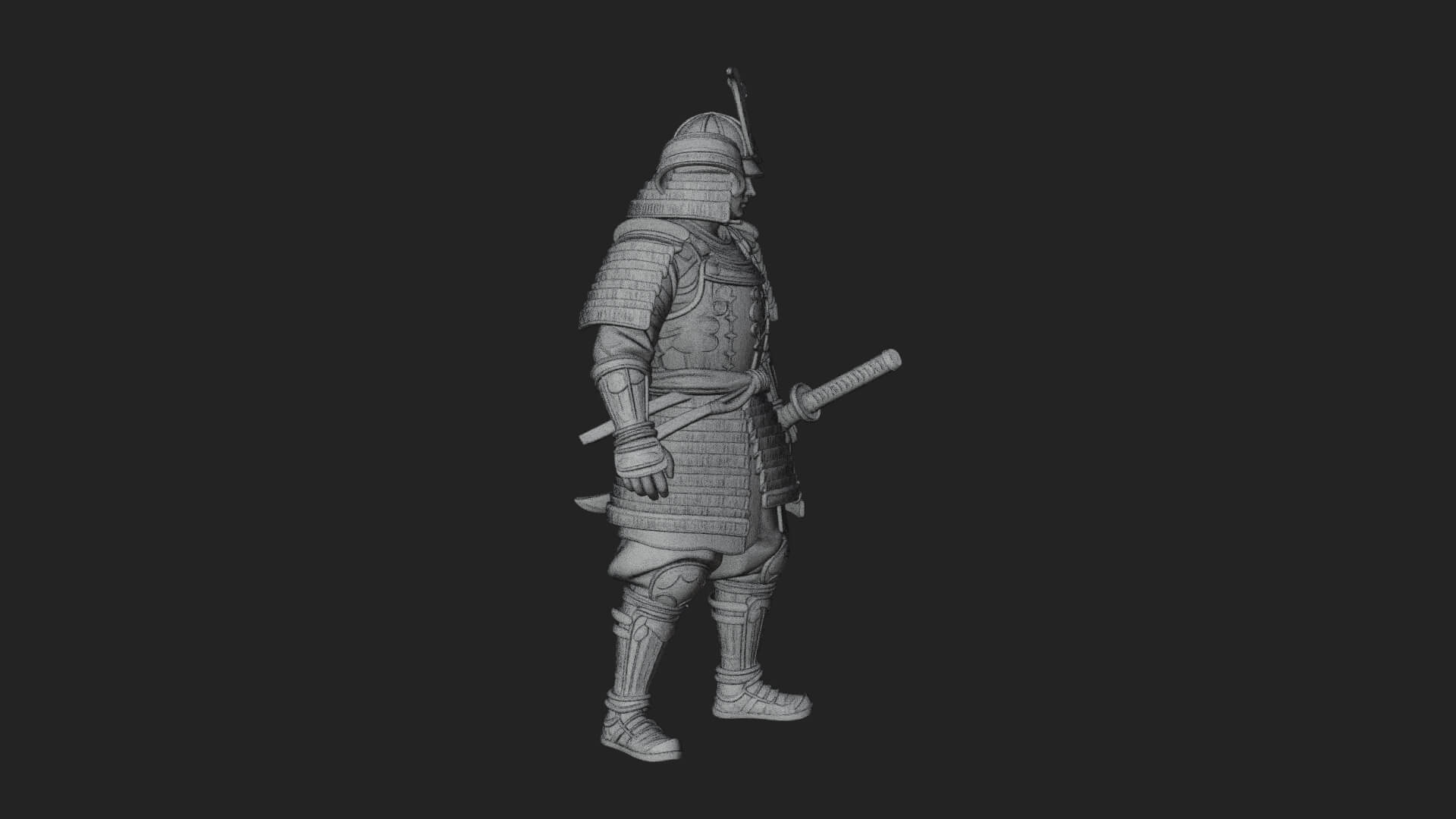 Samurai Armor Display Statue Design 15 3D Print Model 3D Model