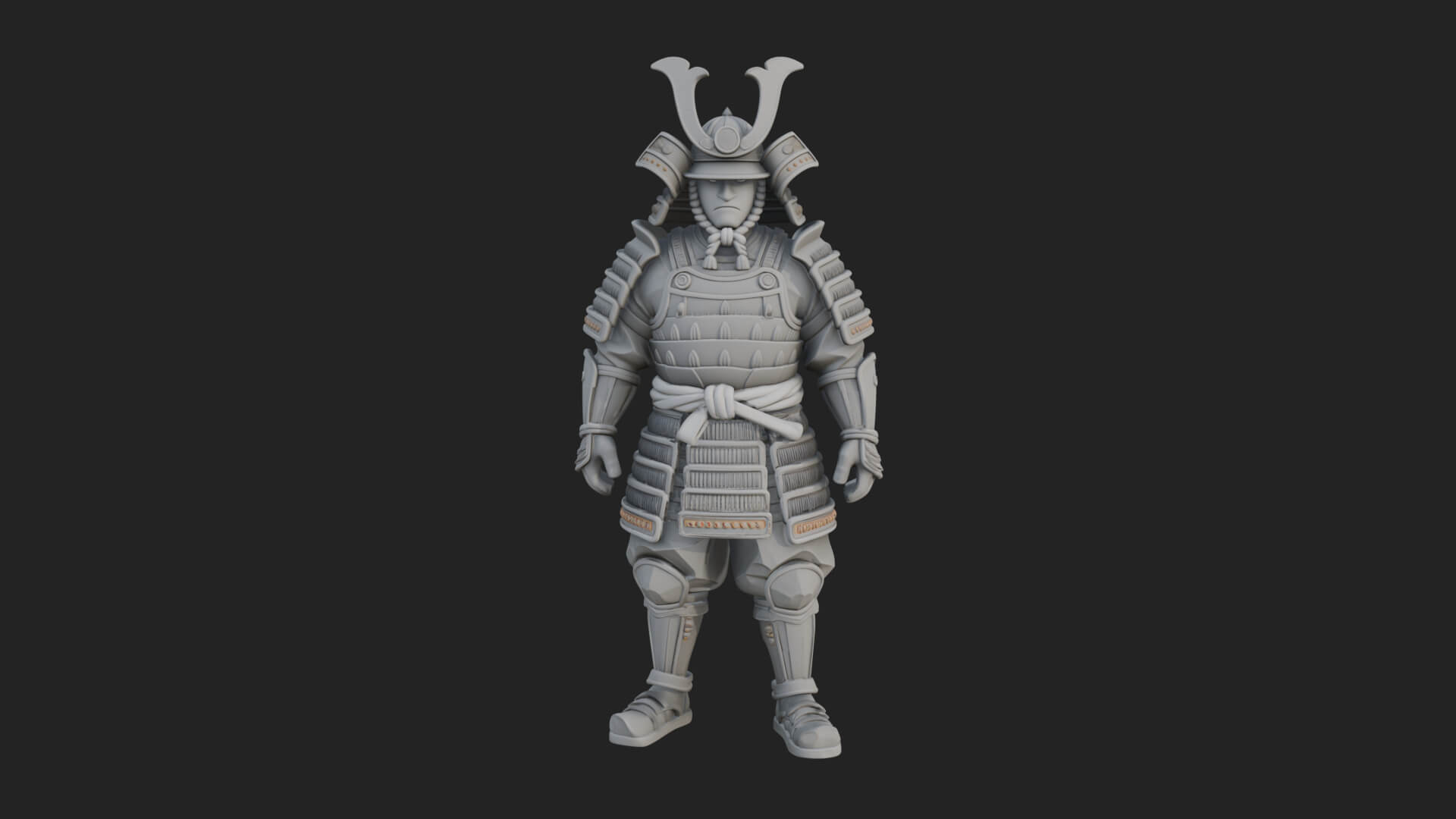 Samurai Armor Display Statue Design 5 3D Print Model 3D Model