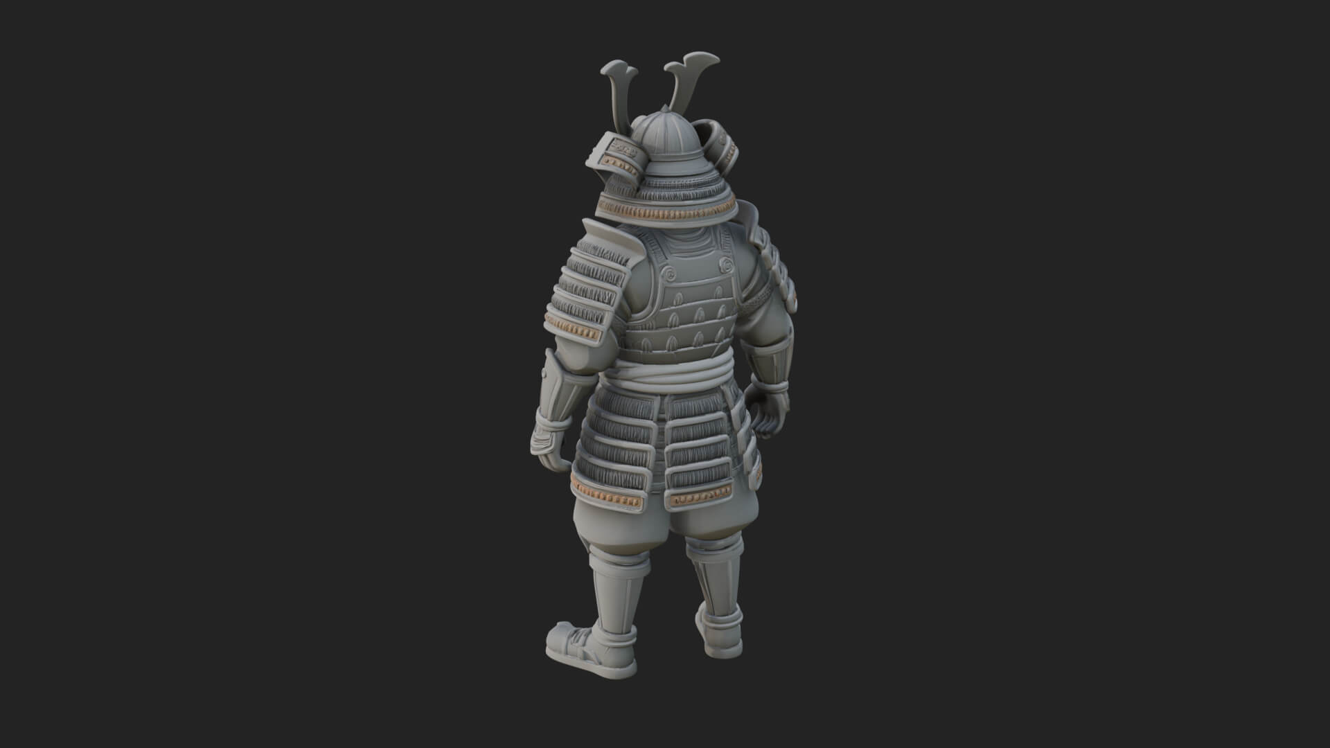 Samurai Armor Display Statue Design 5 3D Print Model 3D Model
