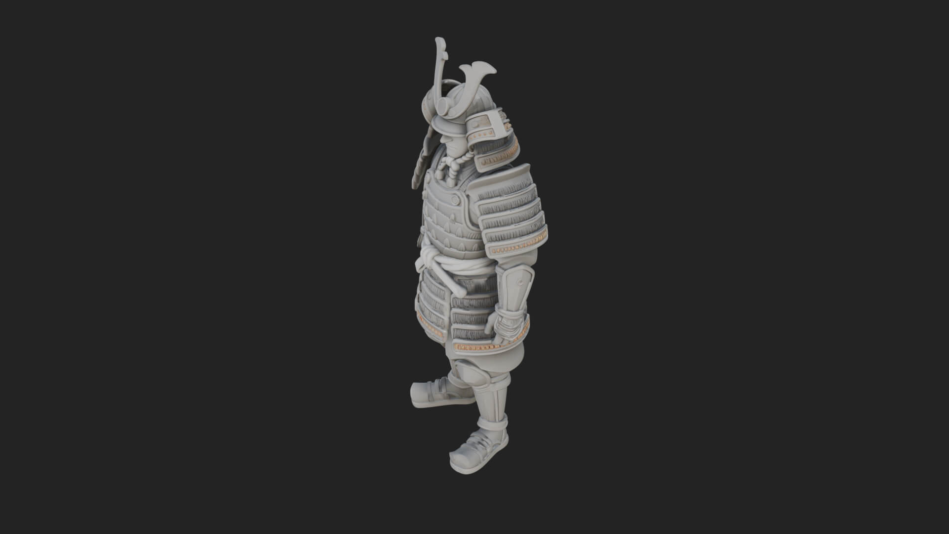 Samurai Armor Display Statue Design 5 3D Print Model 3D Model