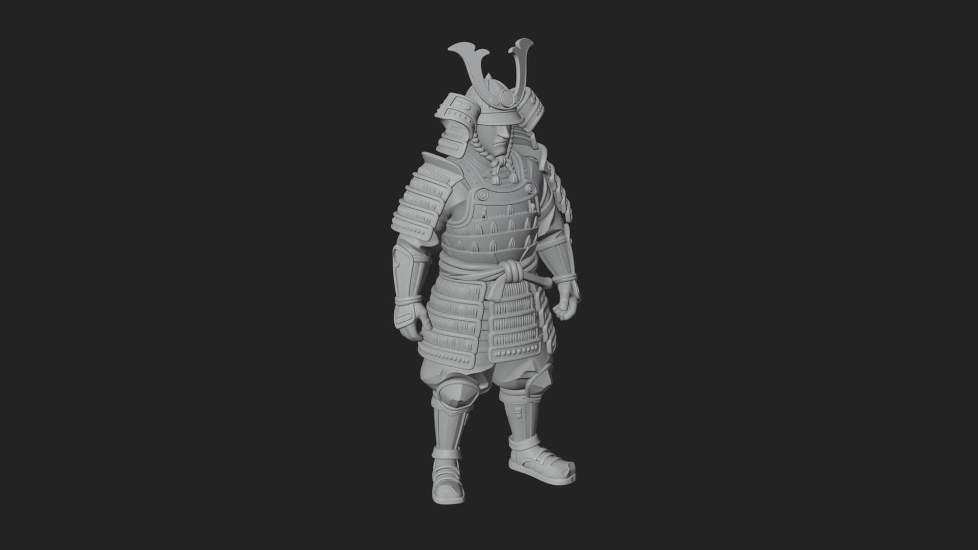 Samurai Armor Display Statue Design 5 3D Print Model 3D Model
