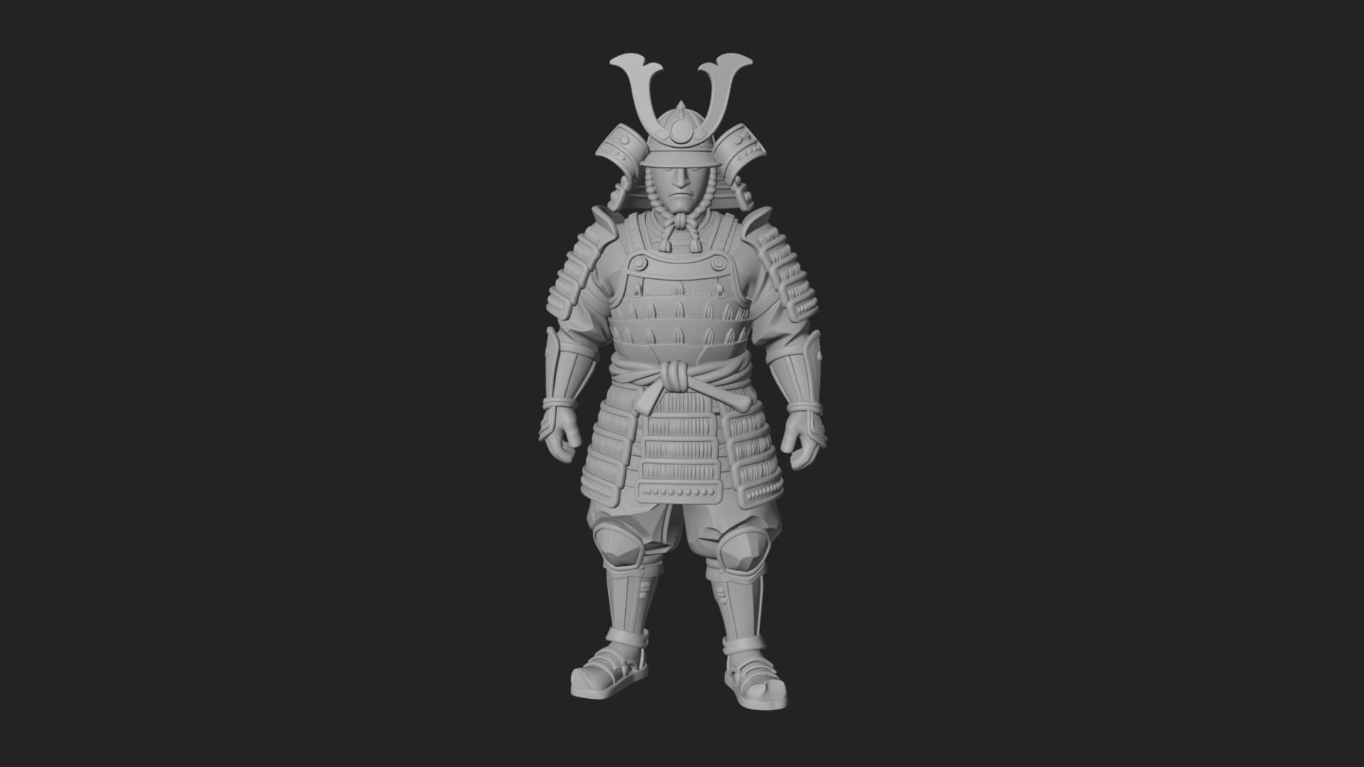 Samurai Armor Display Statue Design 5 3D Print Model 3D Model