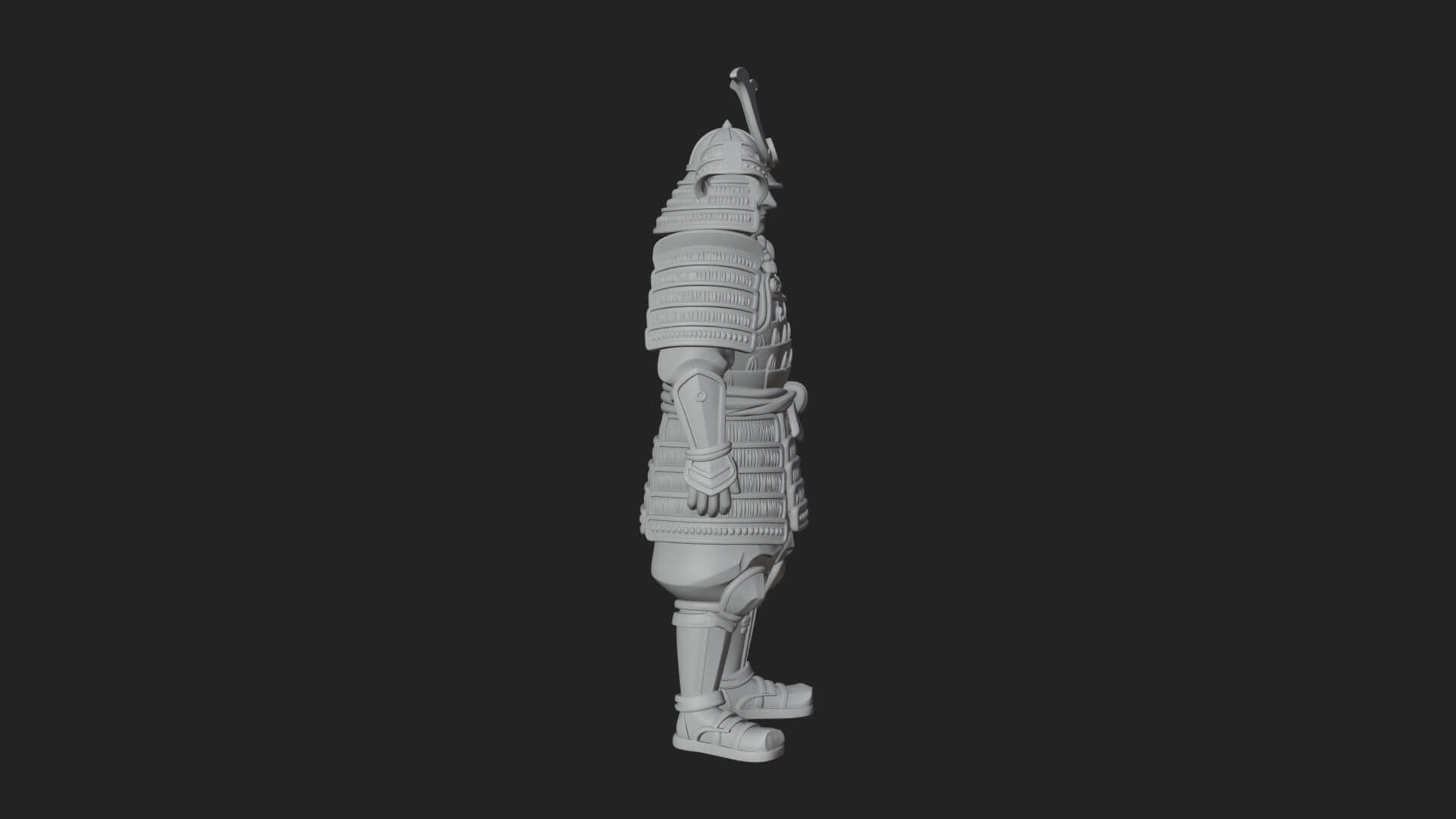 Samurai Armor Display Statue Design 5 3D Print Model 3D Model
