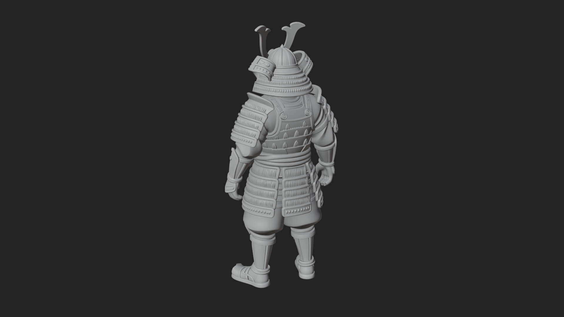 Samurai Armor Display Statue Design 5 3D Print Model 3D Model