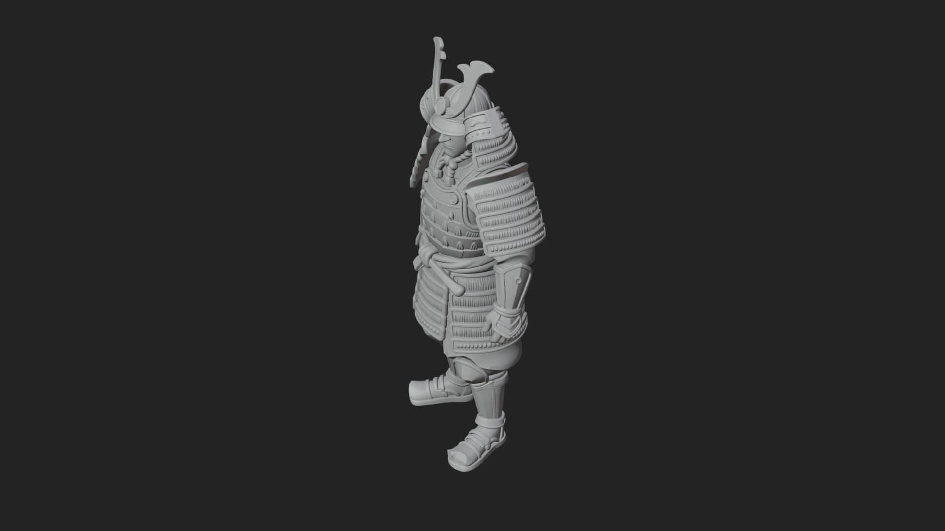 Samurai Armor Display Statue Design 5 3D Print Model 3D Model