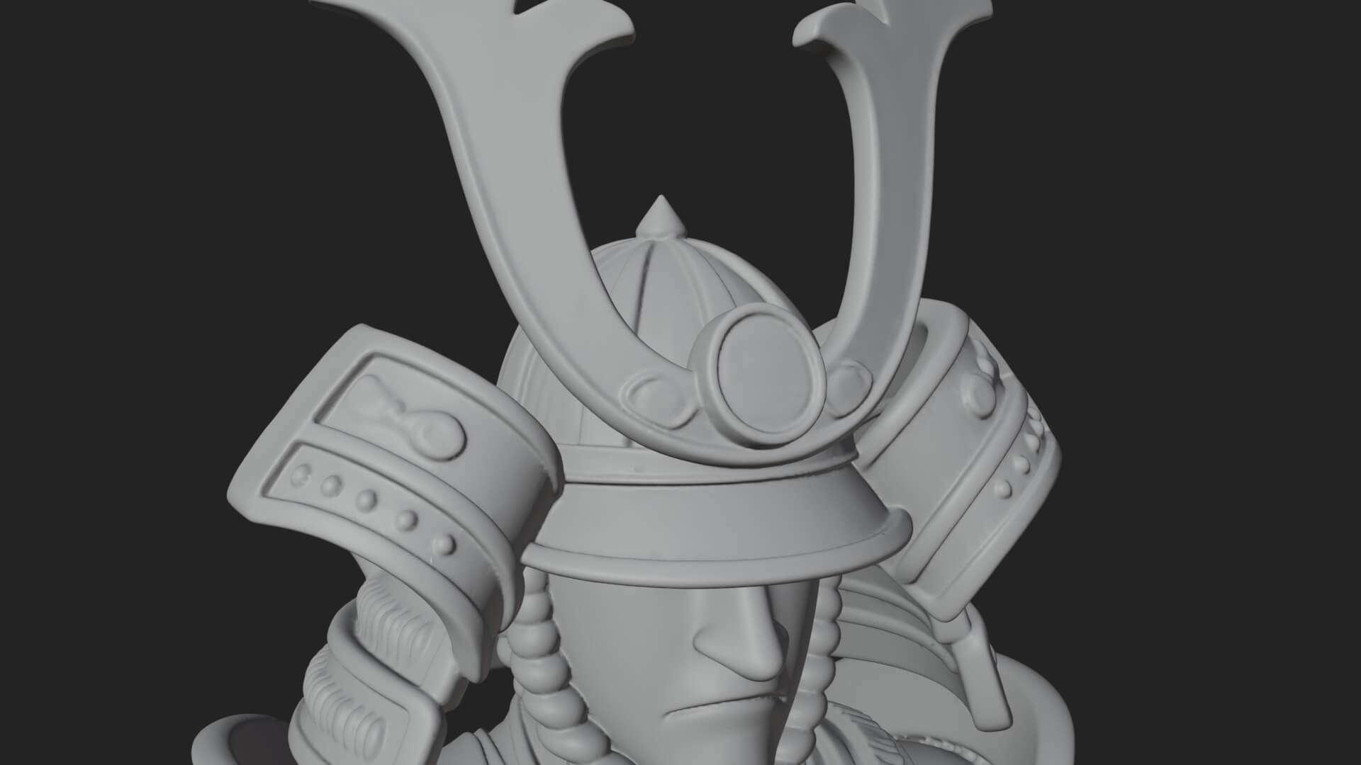 Samurai Armor Display Statue Design 5 3D Print Model 3D Model