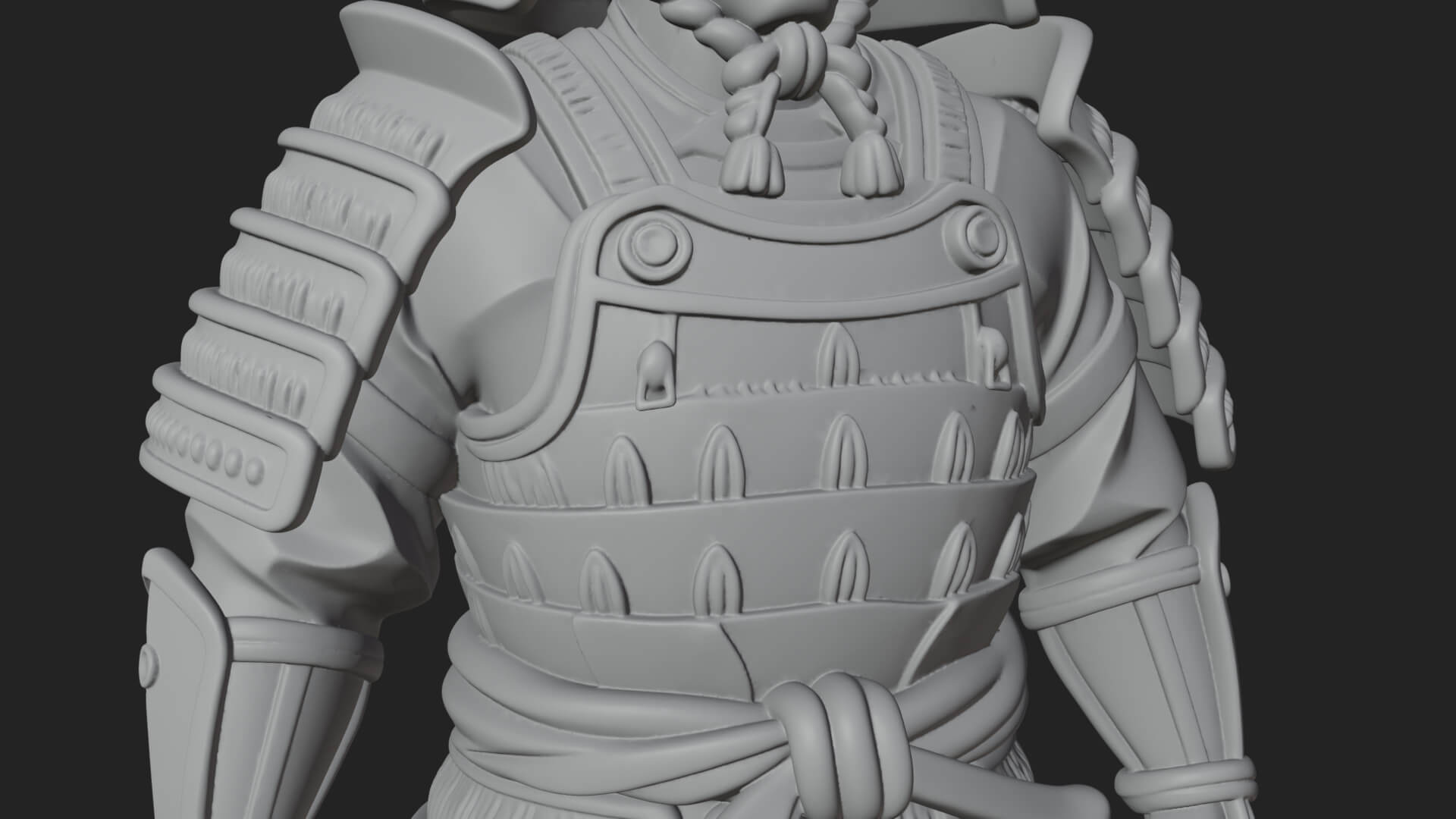 Samurai Armor Display Statue Design 5 3D Print Model 3D Model