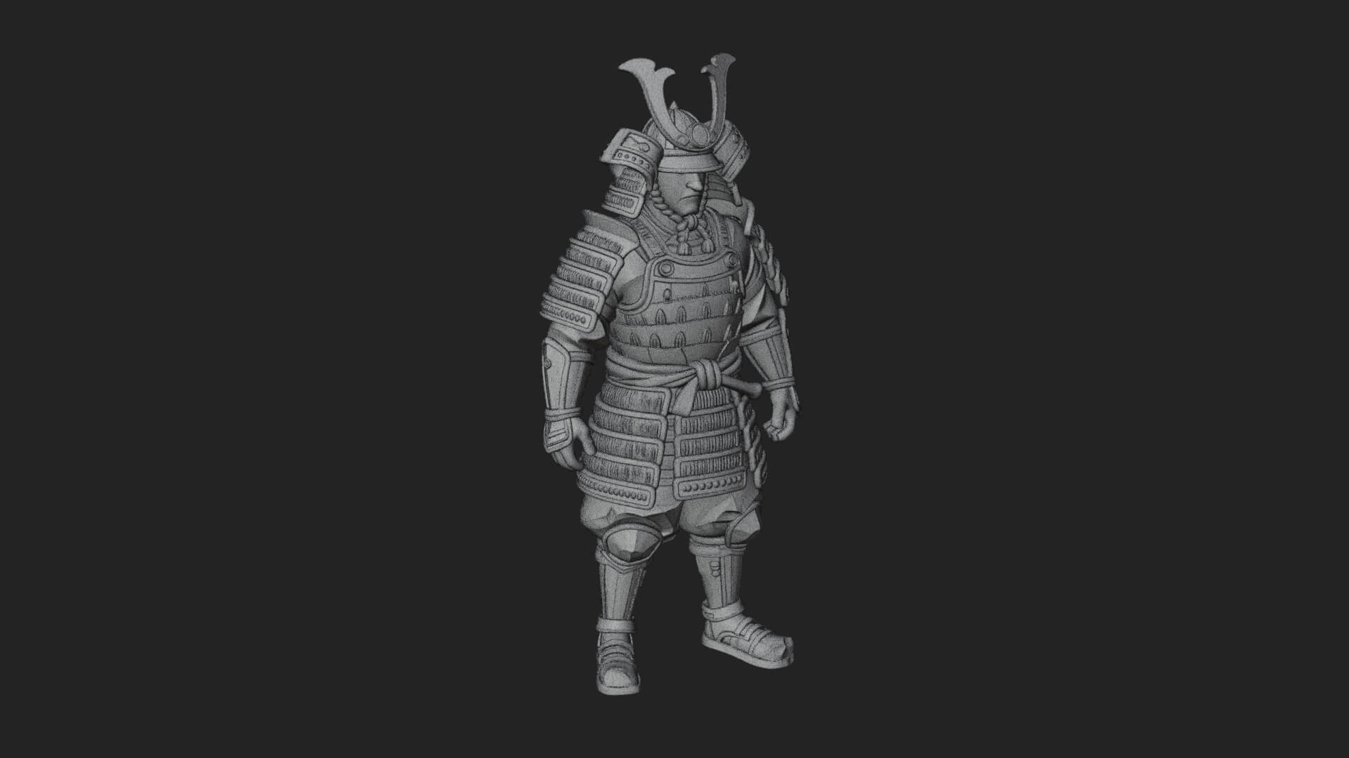 Samurai Armor Display Statue Design 5 3D Print Model 3D Model